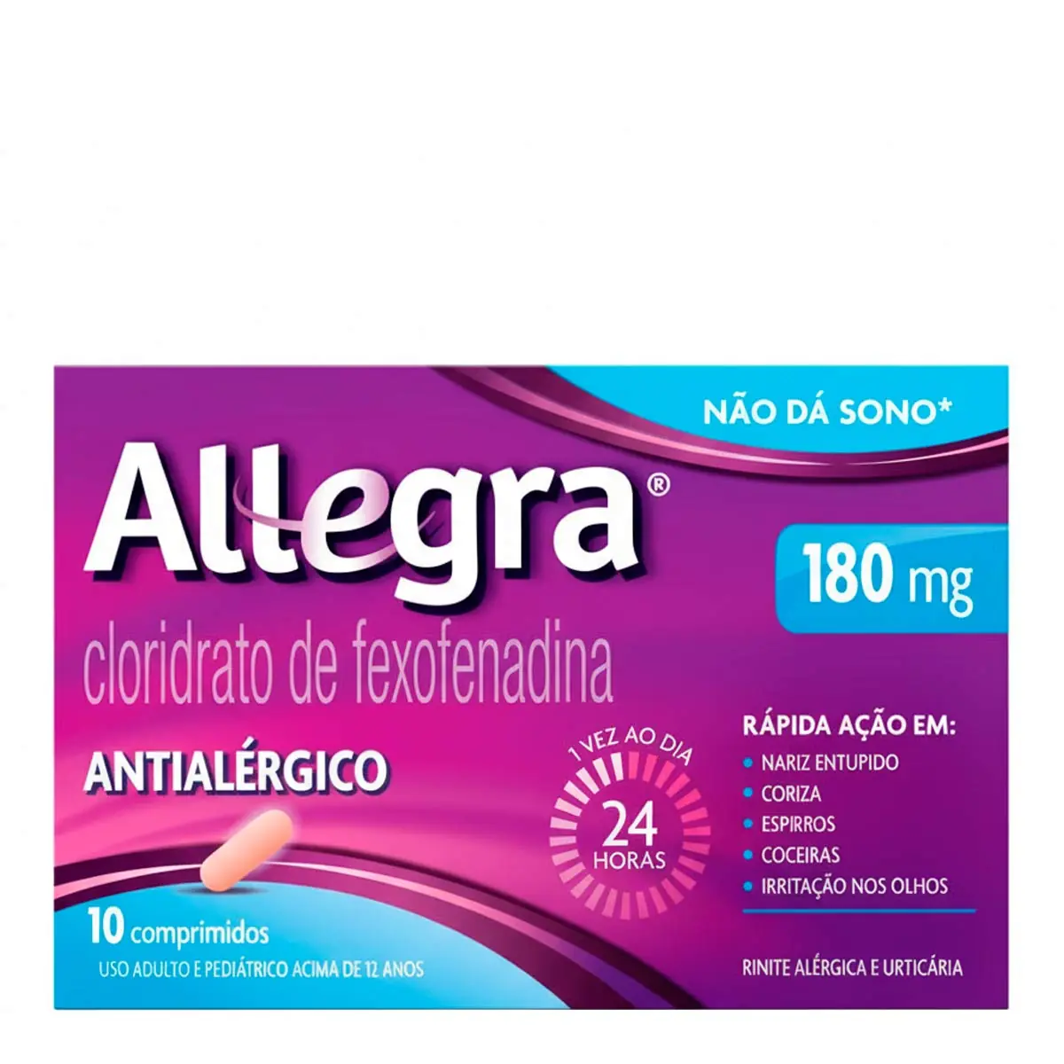 Antialérgico Allegra 180mg com 10 Comprimidos