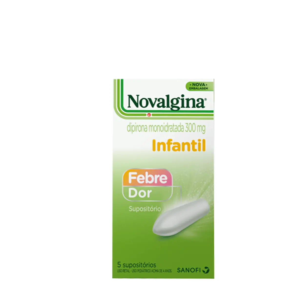 Novalgina 5 Supositórios Retal 300 Mg