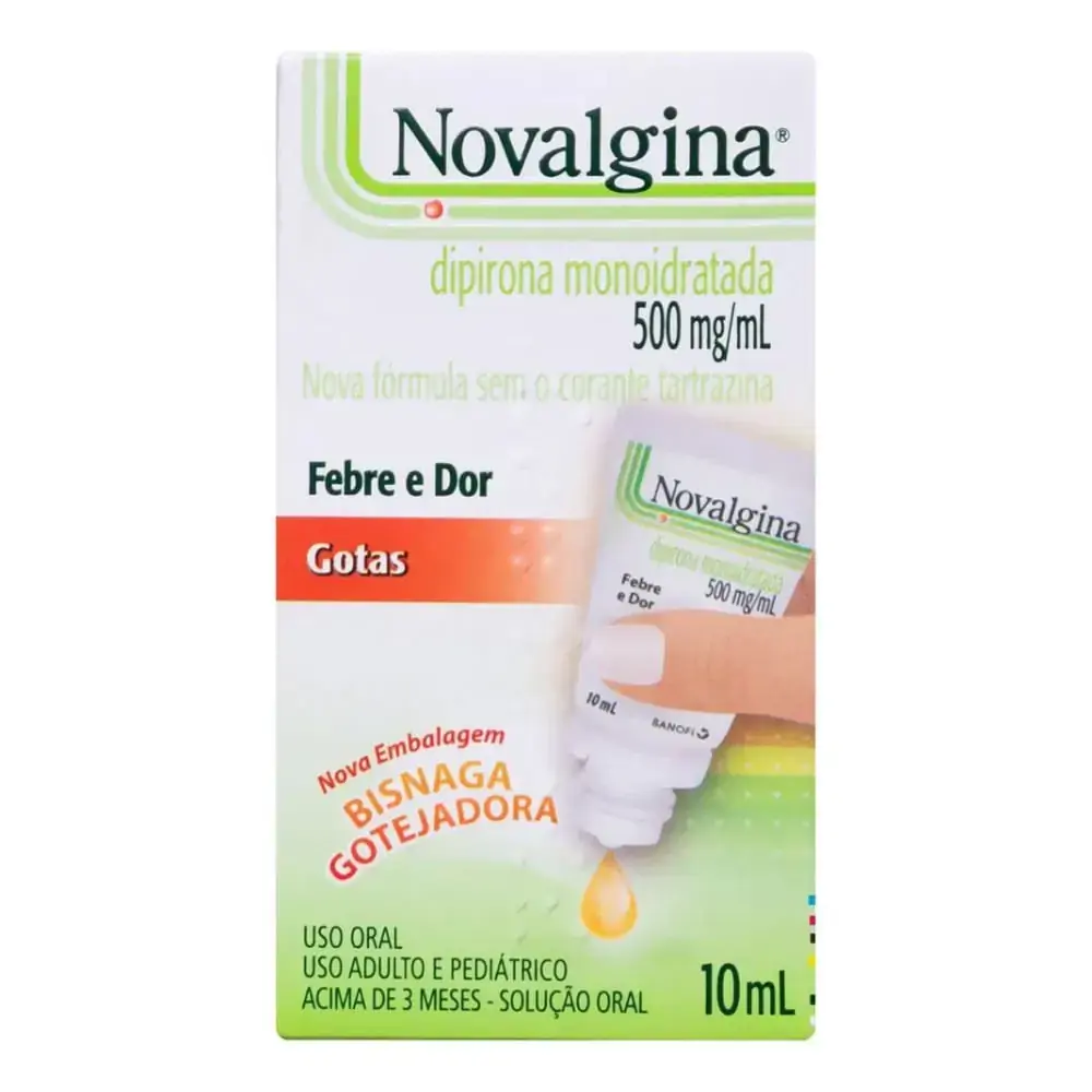 Novalgina 500mg/ml Sanofi Caixa 10ml Bisnaga Gotejadora