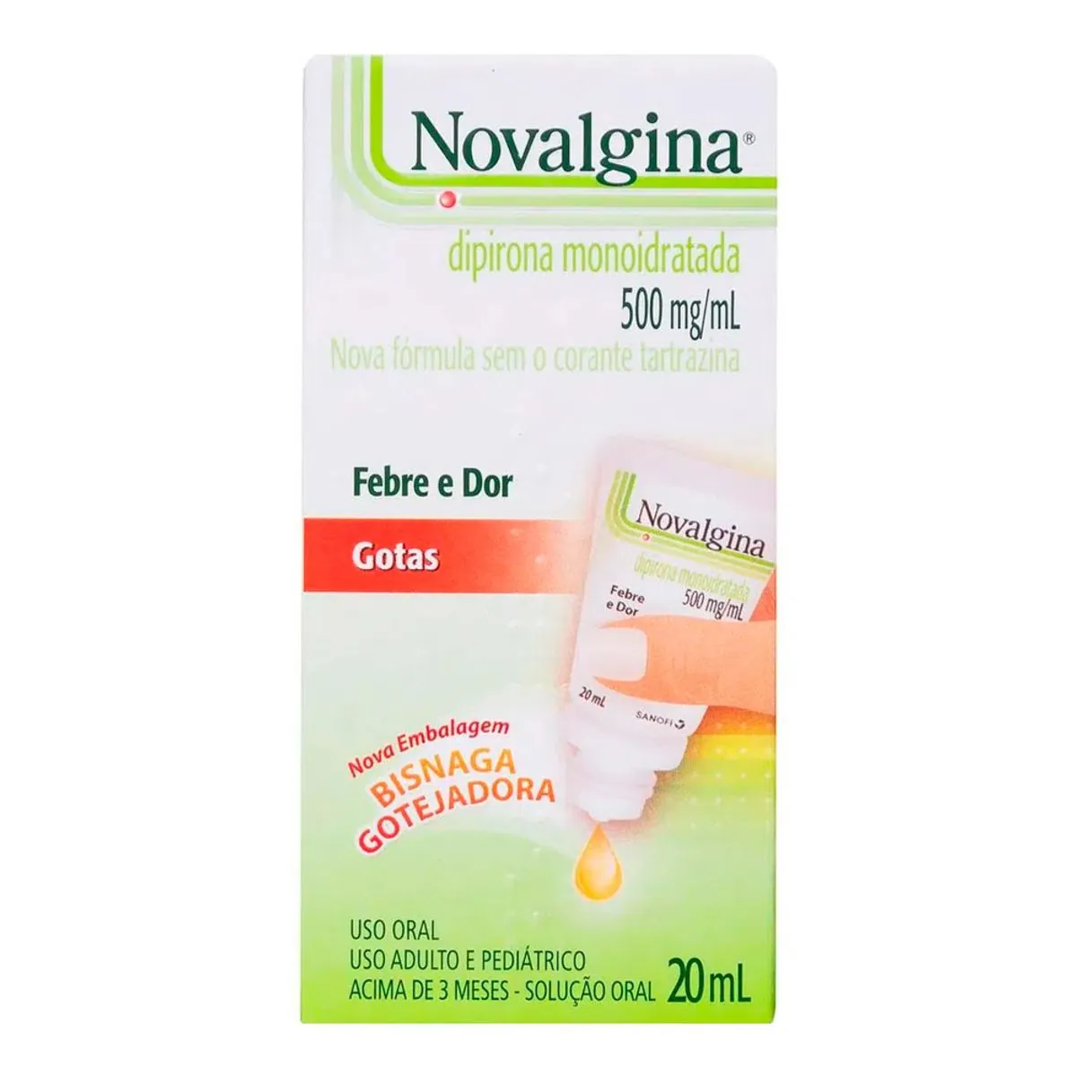 Novalgina 500mg/ml Sanofi Caixa 20ml Bisnaga Gotejadora