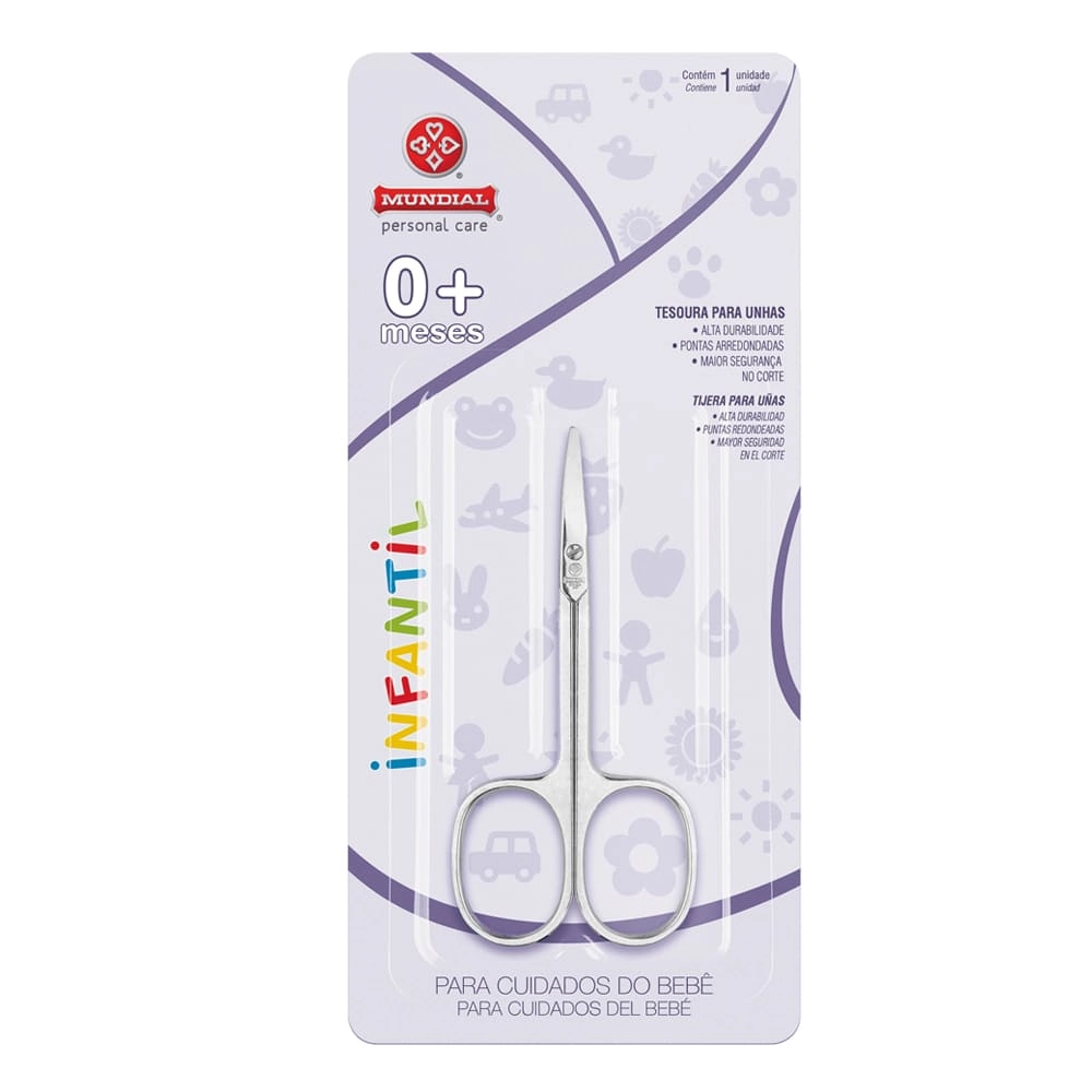 Tesoura para Unhas Mundial Baby 407 1 Unidade