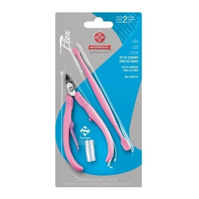 Alicate Cuticula Mundial Flex Rosa