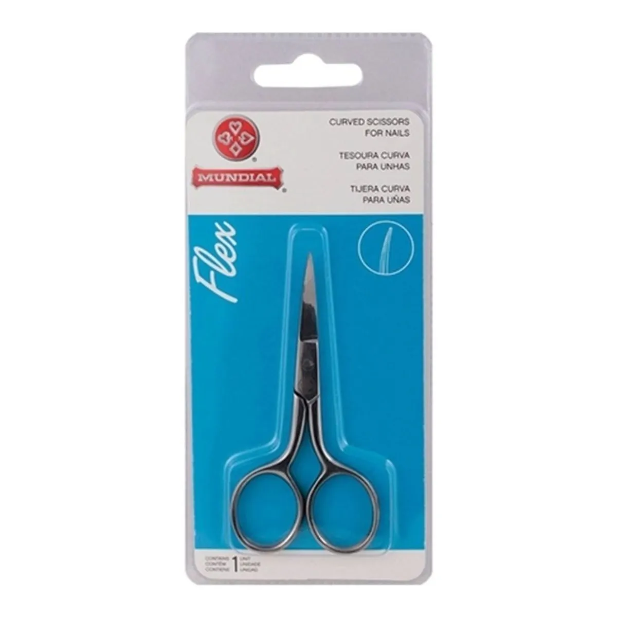 Tesoura para Unhas Mundial Flex Curva BC-323 1 Unidade