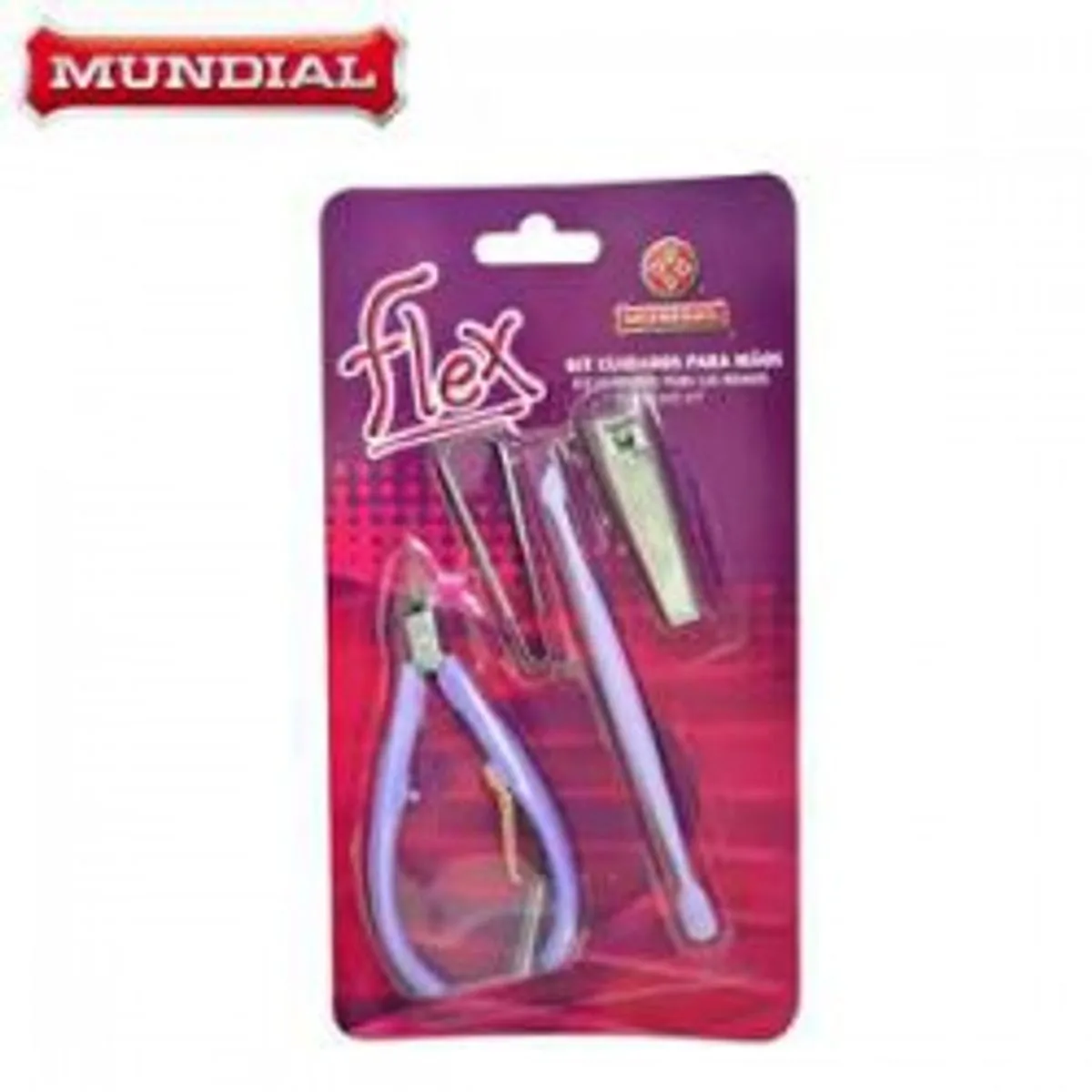 Kit Alicate Pinça Espátula Cortador Para Unhas Flex Mundial Personal Care