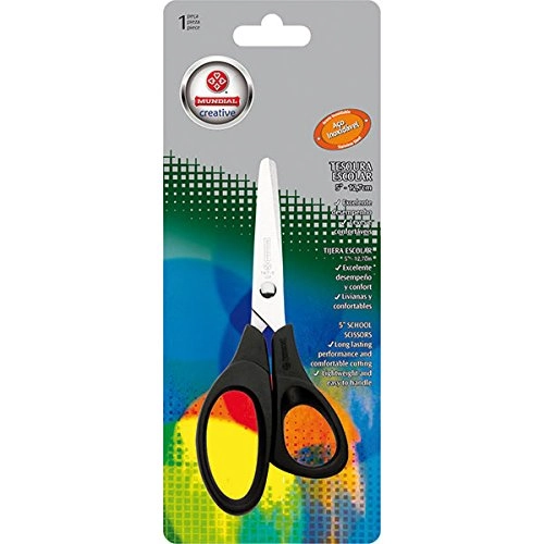 Tesoura Escolar 11cm Mundial Cabo Preto