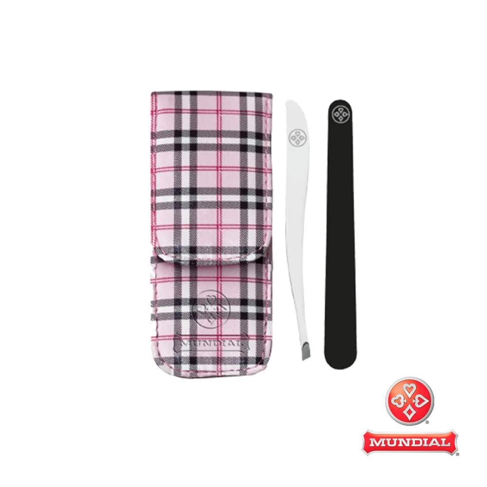 Mundial Tweezers Kit With Nail File And Pouch