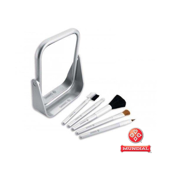 Mundial Kit Make Up C/5 Pinceis C/espelho Bc 610