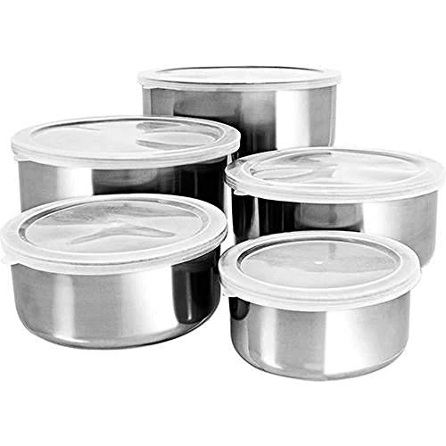 Conjunto De Tigelas Com Tampa Inox 5 Peças Hercules
