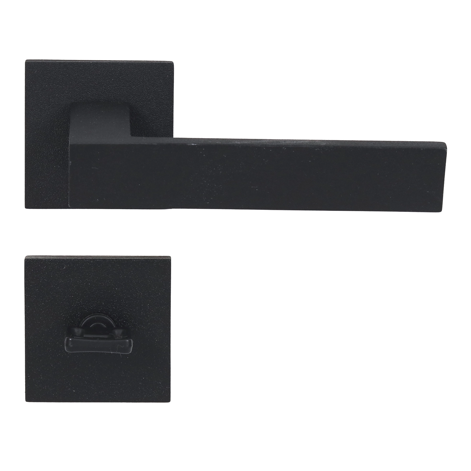 Fechadura Pado para Porta do Banheiro Preto 55mm Chave Simples Beethoven