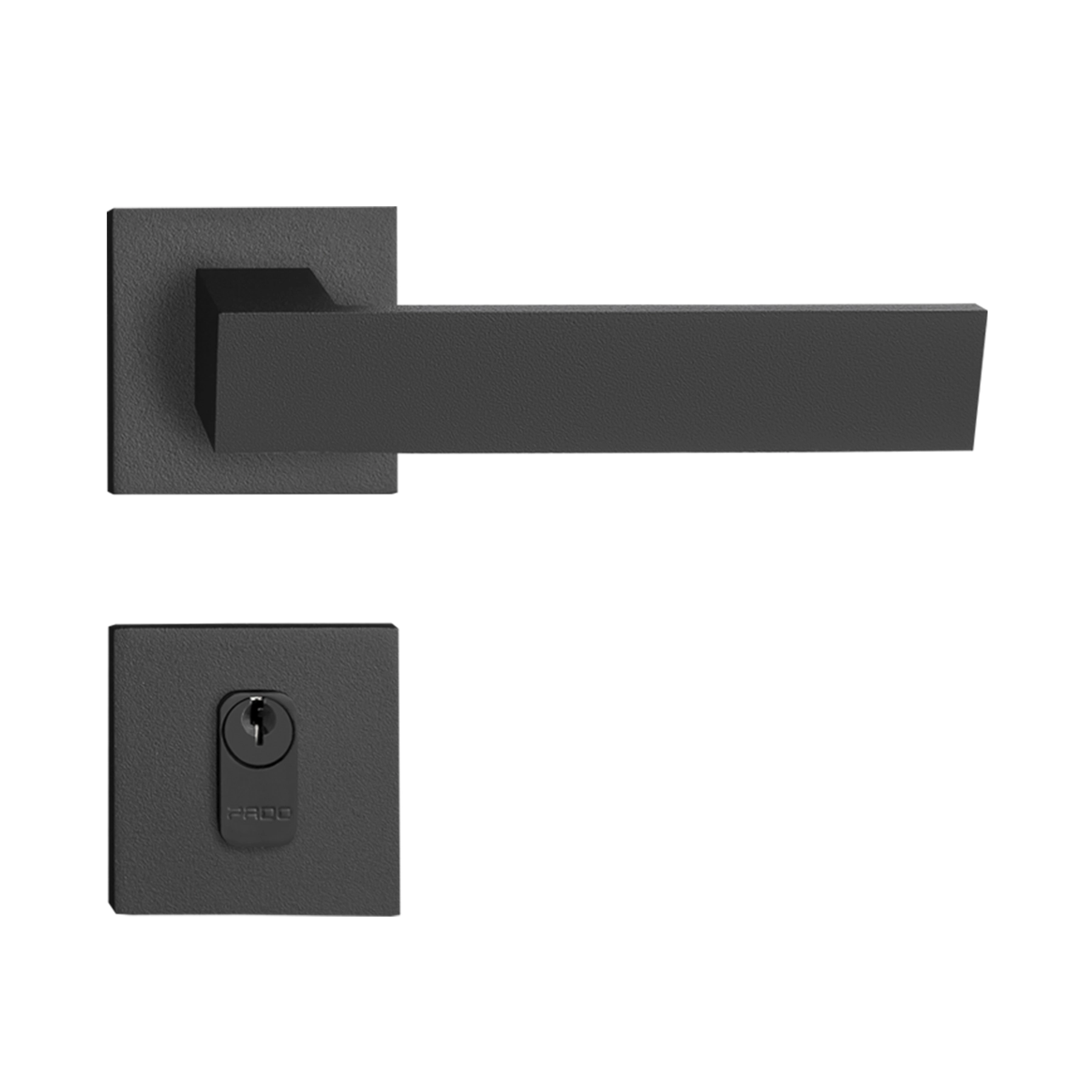 Fechadura Pado para Porta de Entrada Preto 55mm Chave Simples Beethoven