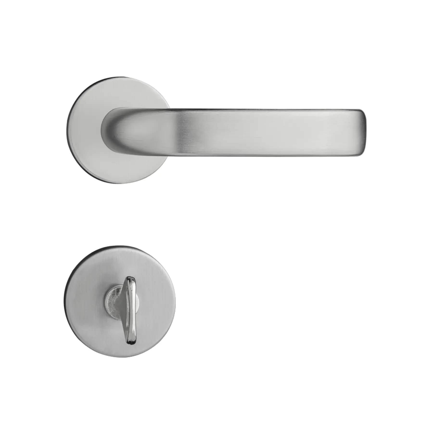 Fechadura para Porta do Banheiro Pado Concept 413 Acetinado 40mm Inox Chave Simples