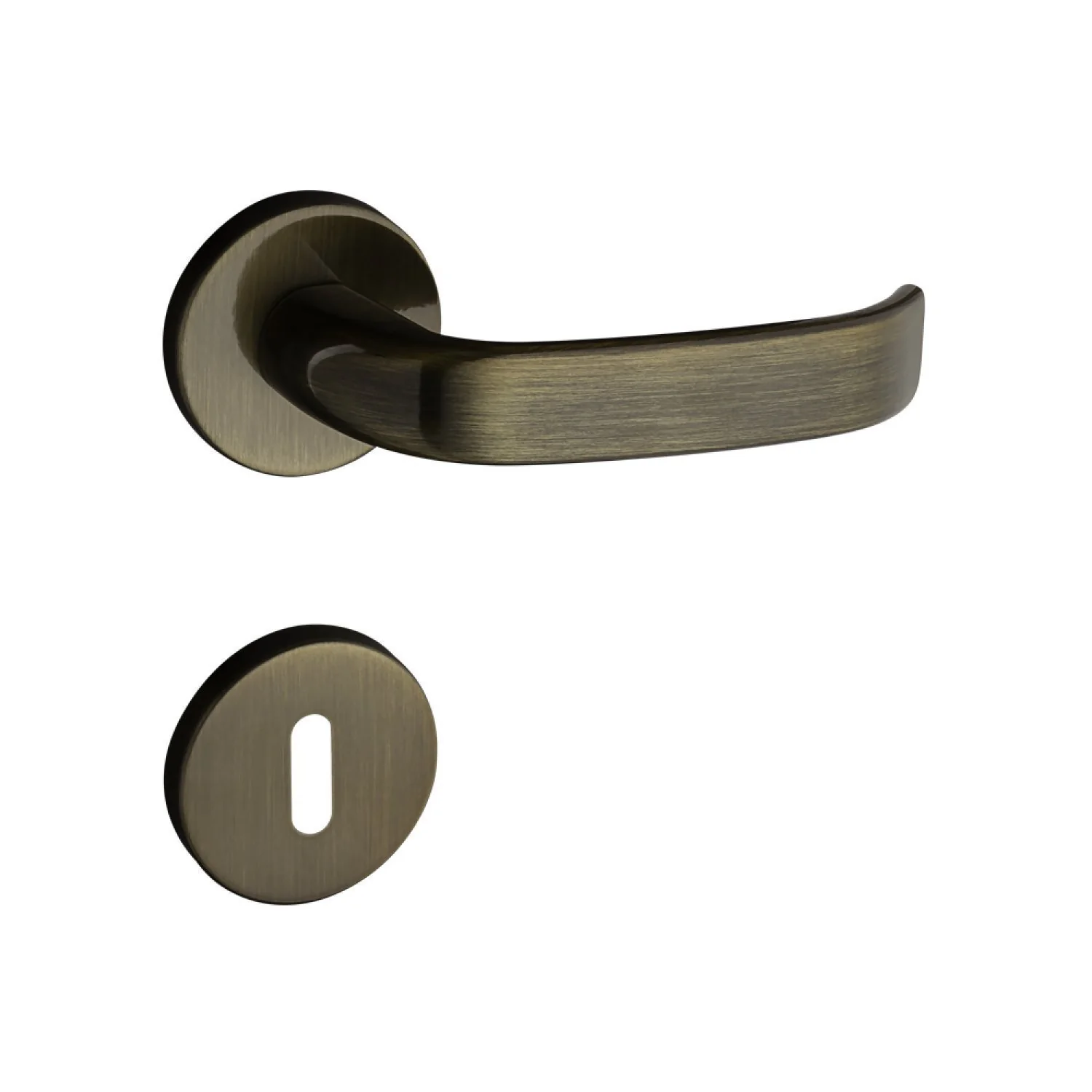 Fechadura 413 Com Roseta Bronze Oxidado Interna Bronze
