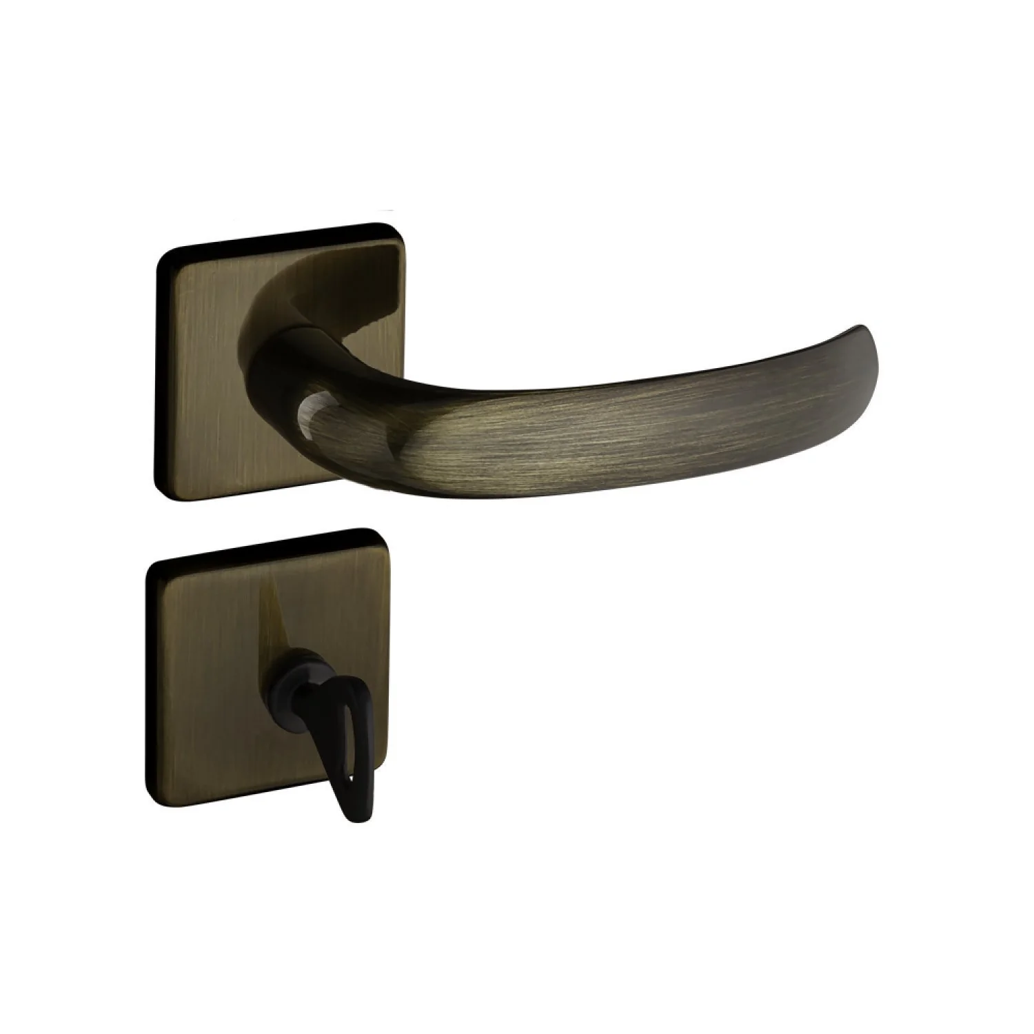 Fechadura 406 Com Roseta Bronze Oxidado Banheiro Bronze