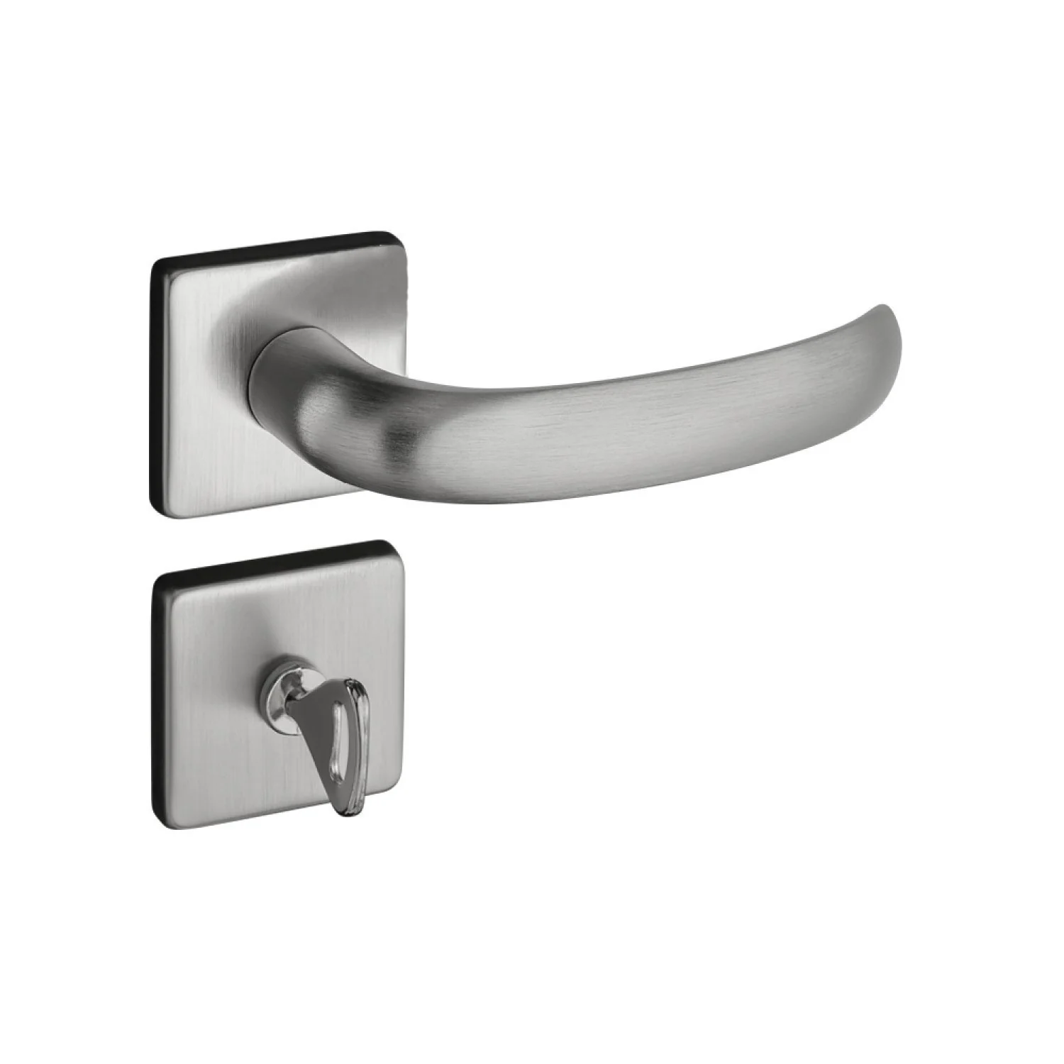 Fechadura 406 Com Roseta Cromo Acetinado Banheiro Cromo Acetinado