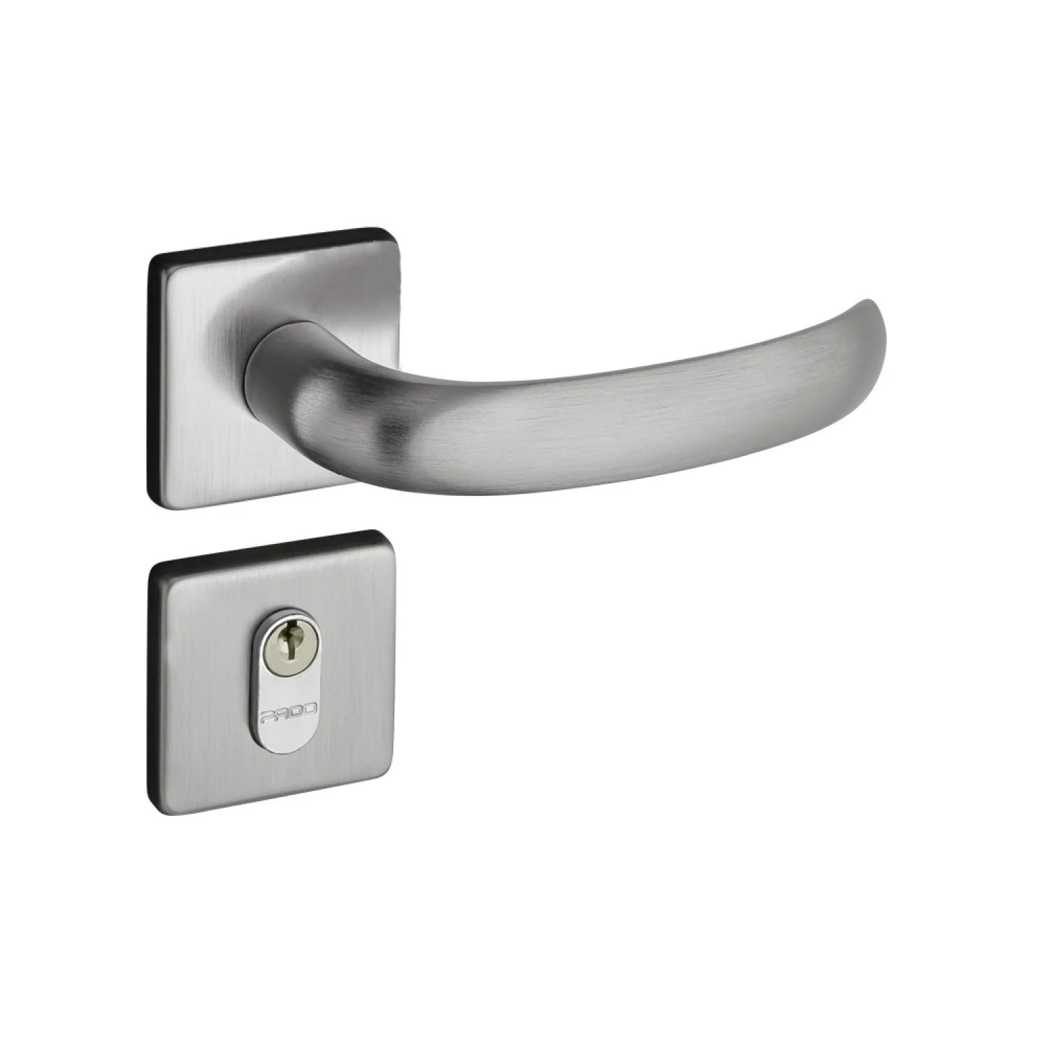 Fechadura 406 Com Roseta Cromo Acetinado Externa Cromo Acetinado