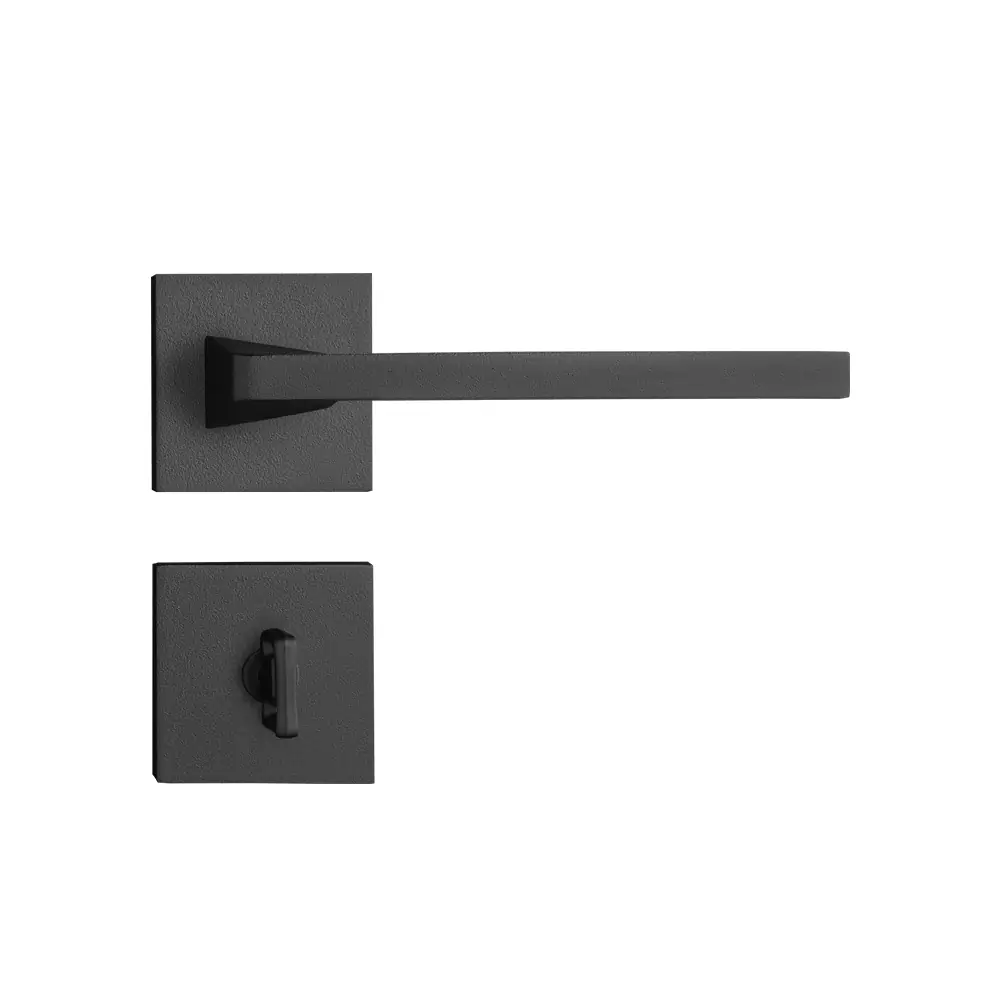 Fechadura Karli Preto Texturizado Para Banheiro