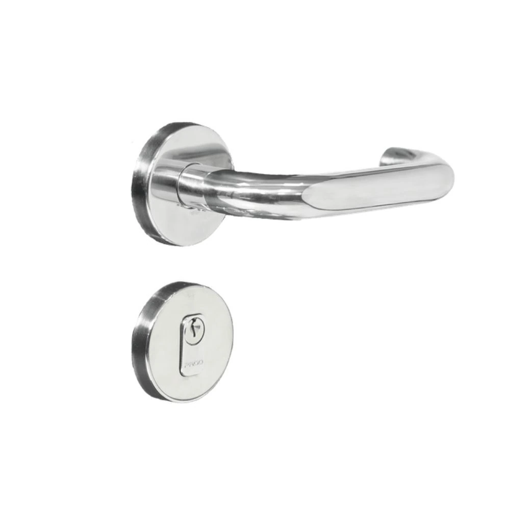 Fechadura Externa Acessibilidade Rr4 002-70pae Cilindro 74mm Aço Inox Polido 70mm Pado