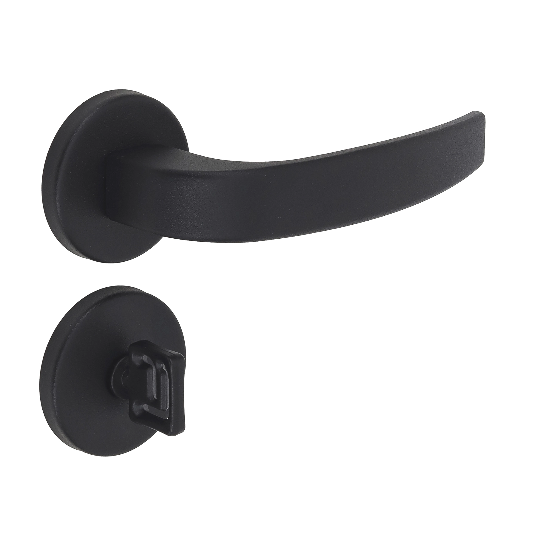 Fechadura para Porta do Banheiro Pado Premium Residence Vic Preto 55mm Inox Chave Simples