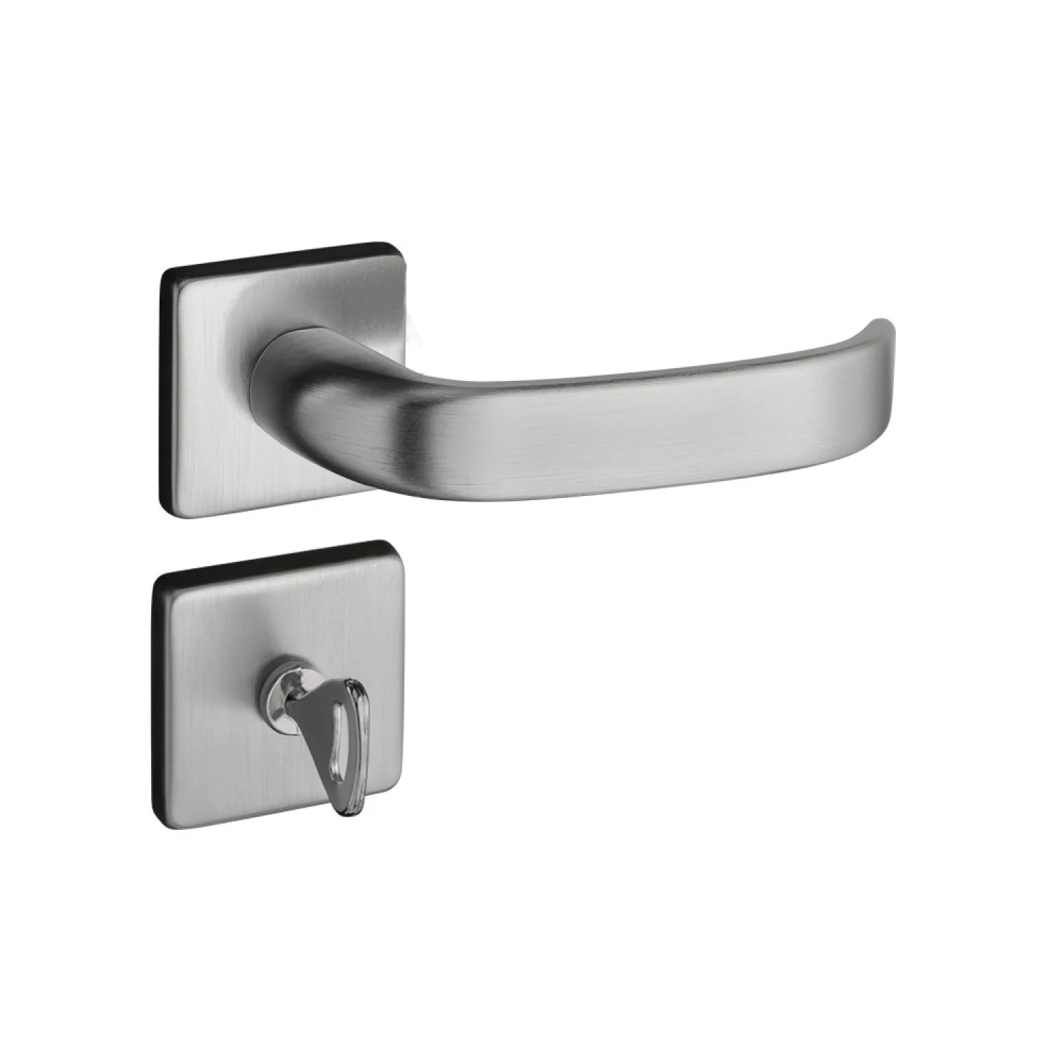Fechadura 413 Com Roseta Cromo Acetinado Banheiro Cromo Acetinado