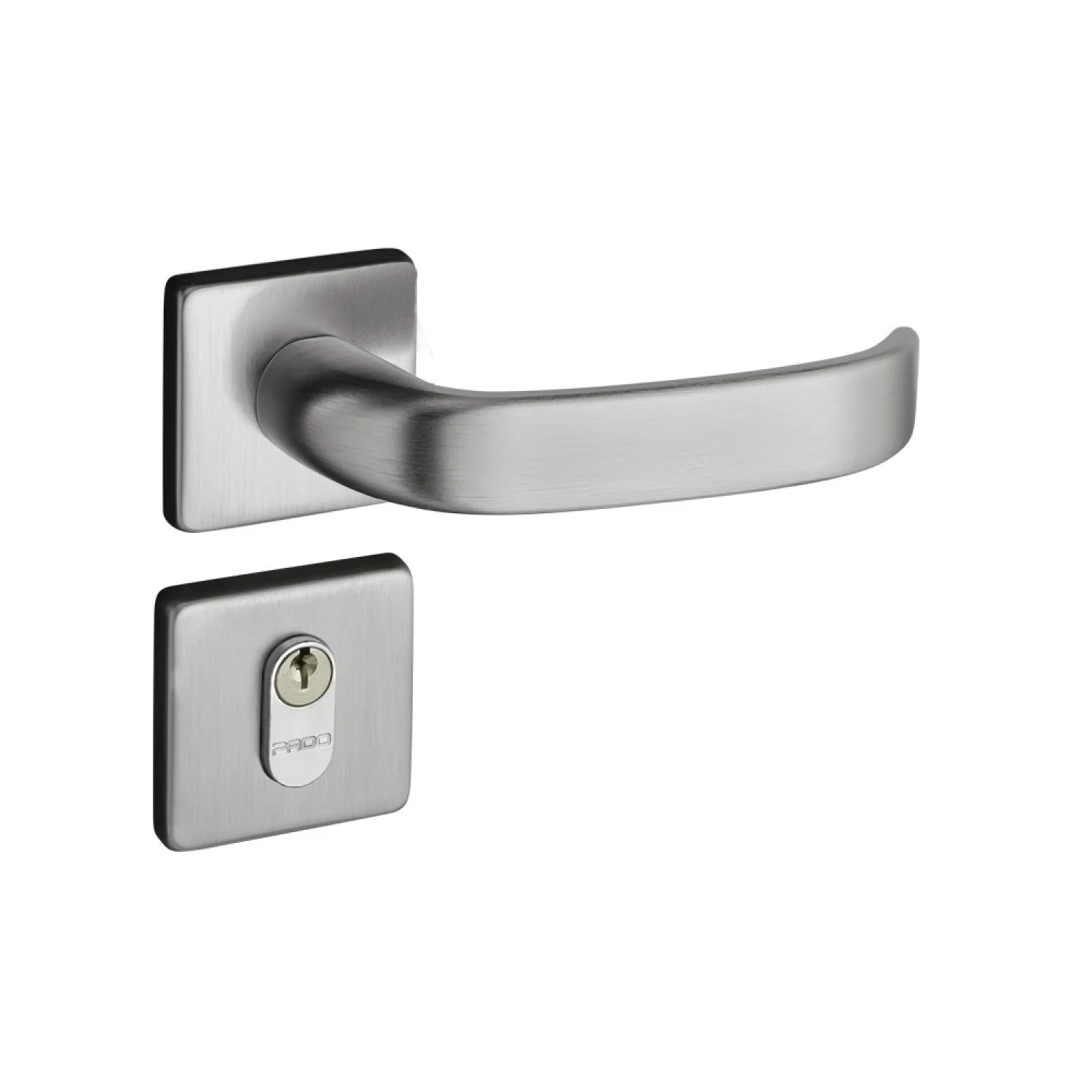 Fechadura 413 Com Roseta Cromo Acetinado Externa Cromo Acetinado