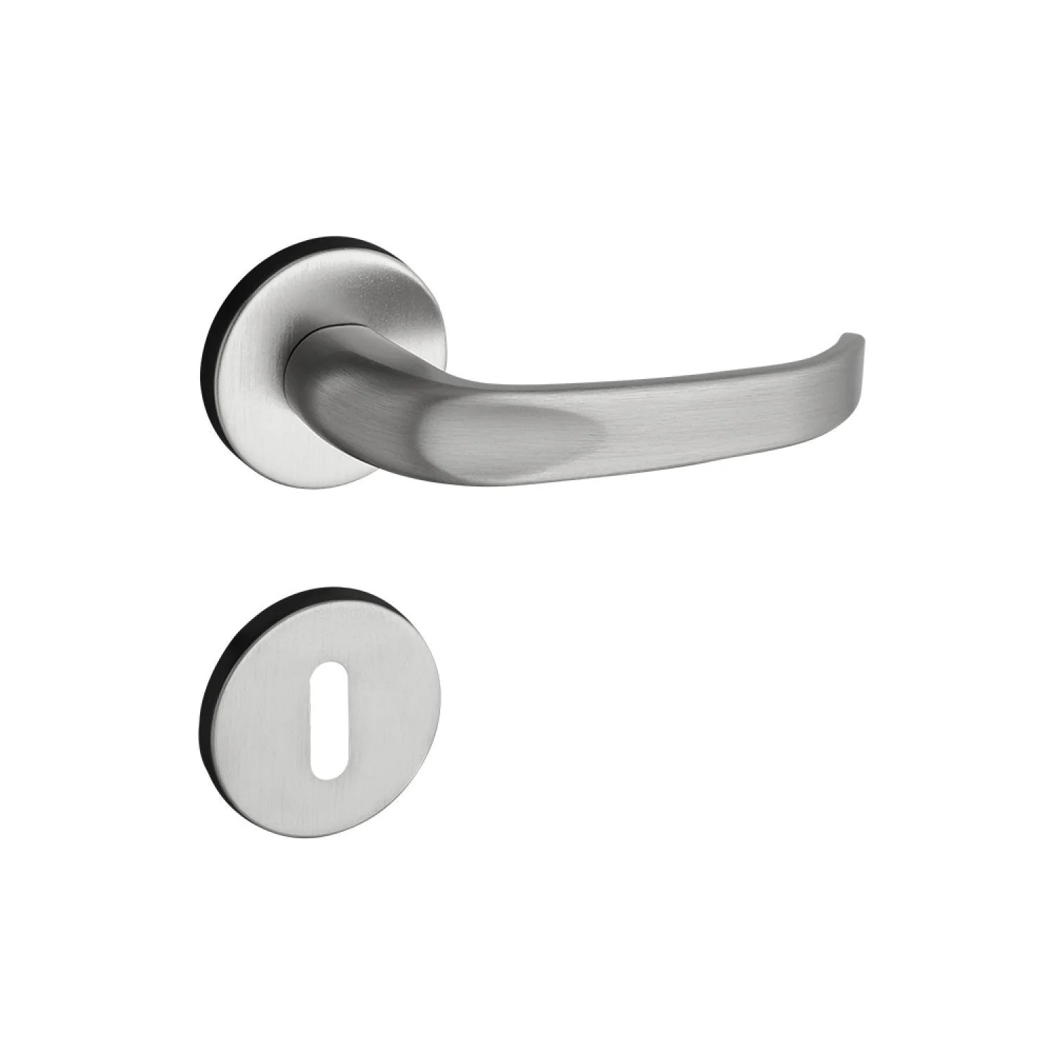 Fechadura 415 Com Roseta Cromo Acetinado Interna Cromo Acetinado