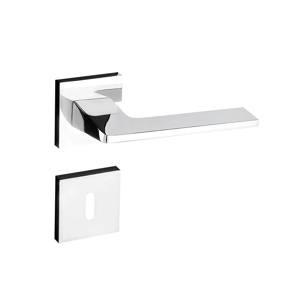 Fechadura Sara Cromada Roseta Quadrada 40mm Pado Interna