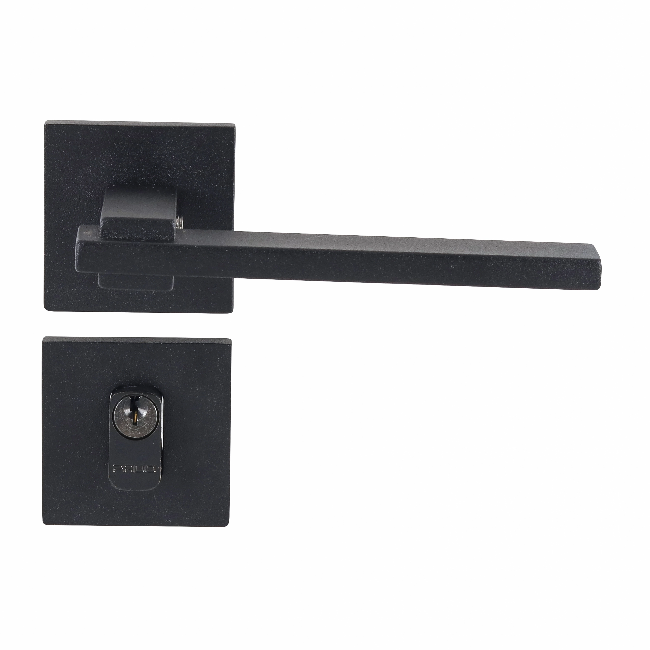 Fechadura Pado para Porta de Entrada Preto 55mm Chave Simples Nina