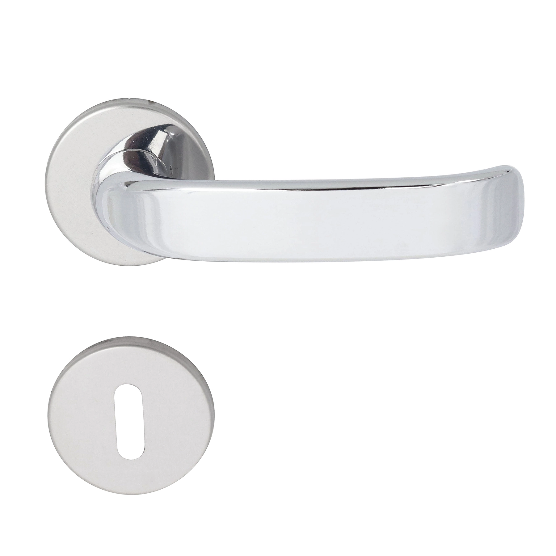 Fechadura para Porta Interna Pado Concept Cromado 40mm Aço Inox Chave Simples