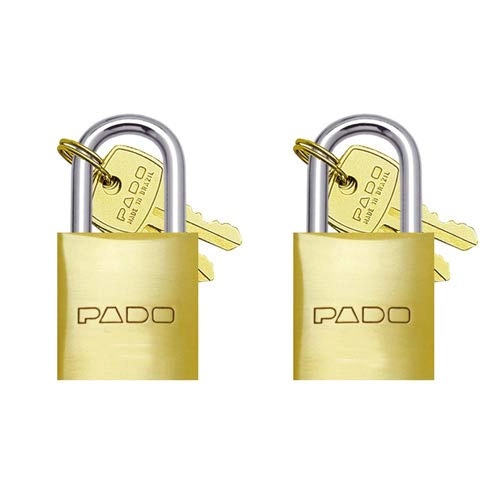 2 Cadeados Mesmo Segredo Pado Latão 30mm 4 Chaves Iguais
