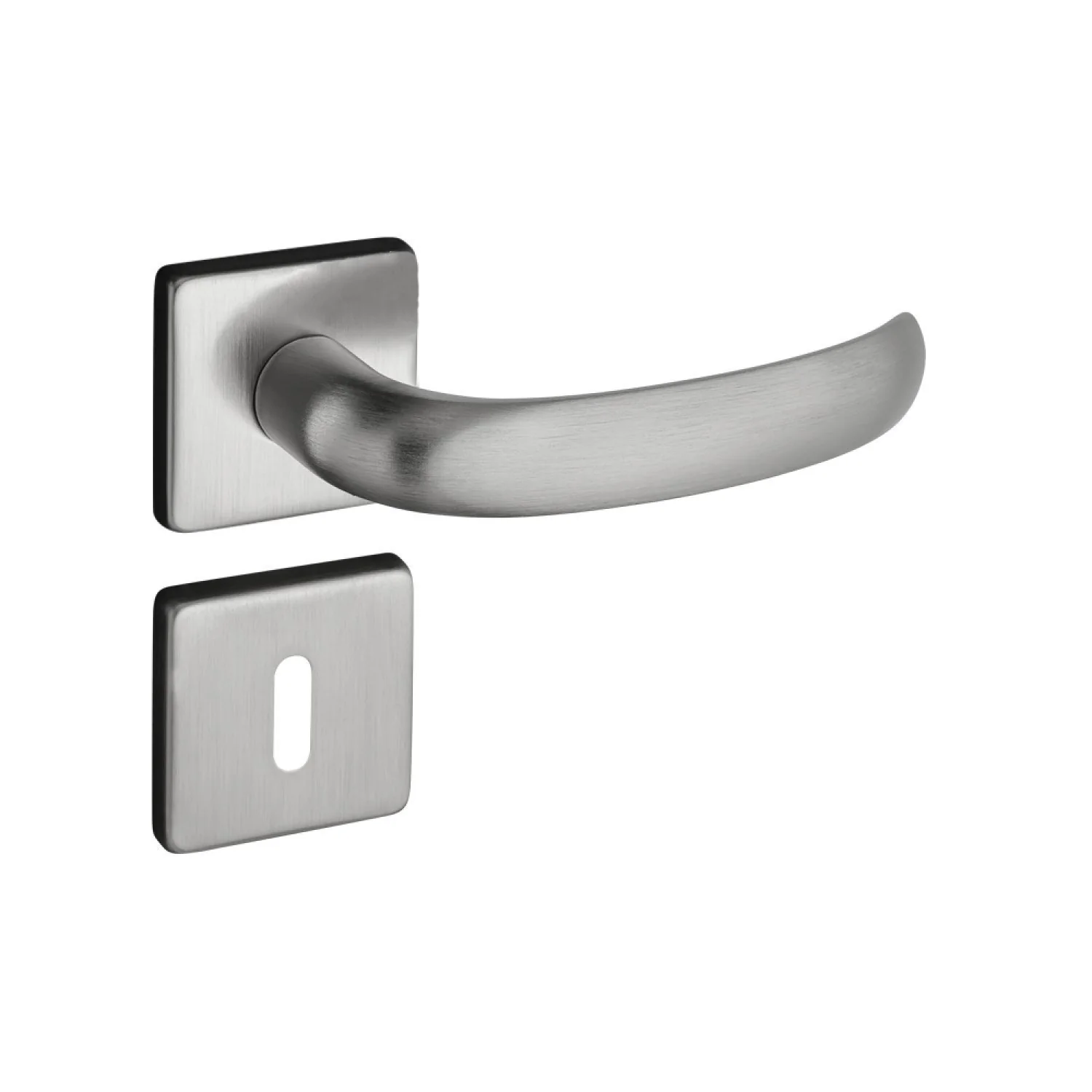 Fechadura 406 Com Roseta Cromo Acetinado Interna Cromo Acetinado
