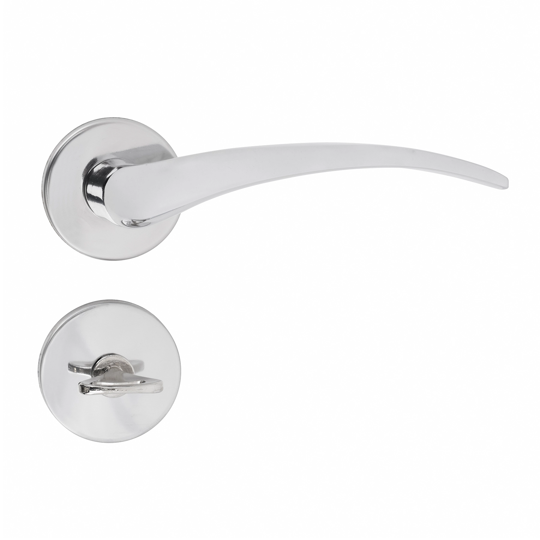 Fechadura para Porta do Banheiro Pado Concept 417 Cromado 40mm Inox Chave Simples