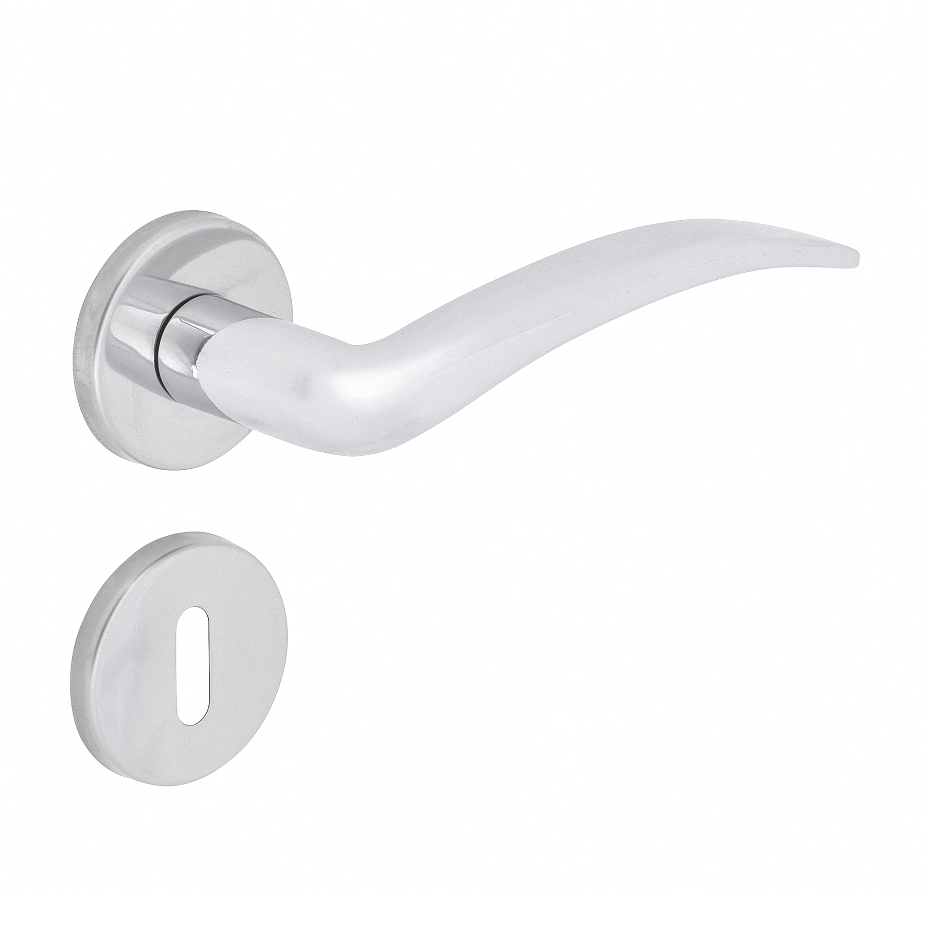 Fechadura para Porta Interna Pado Concept 417 Cromado 40mm Inox Chave Simples