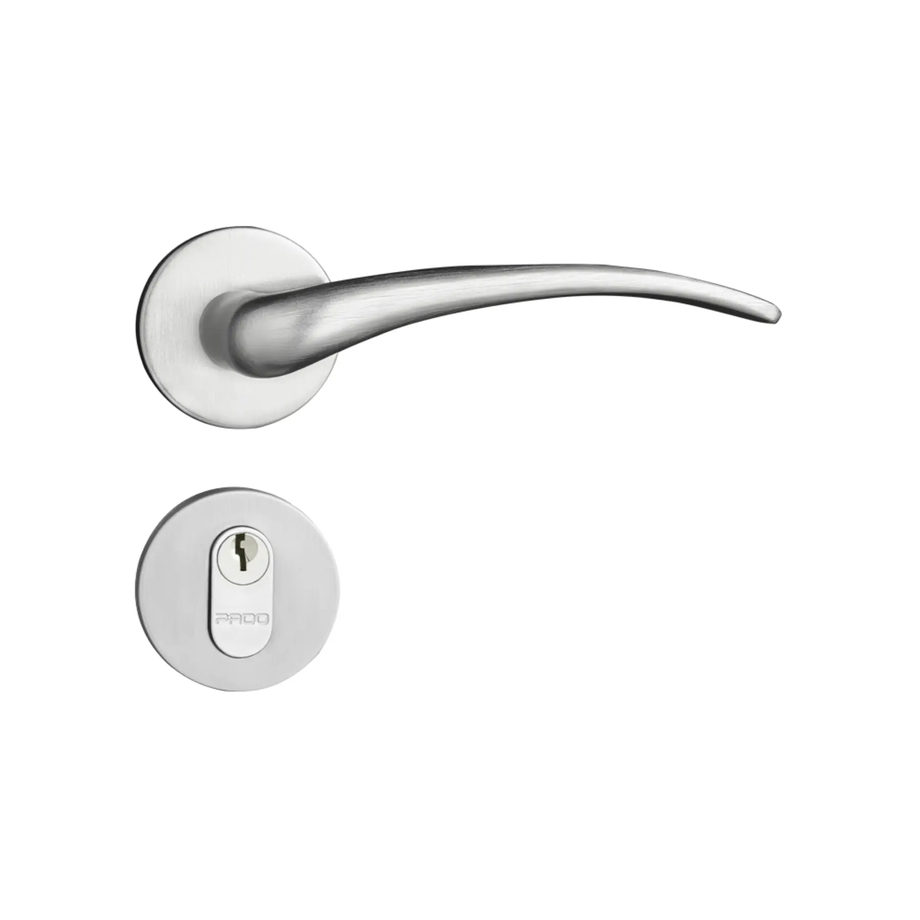 Fechadura para Porta de Entrada Pado Concept 417 Acetinado 40mm Inox Chave Simples