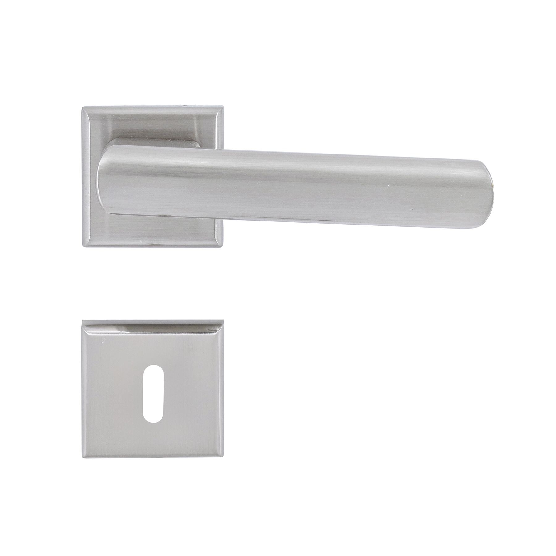Fechadura para Porta Interna Pado Opera Acetinado 55mm Aço Inox Chave Simples