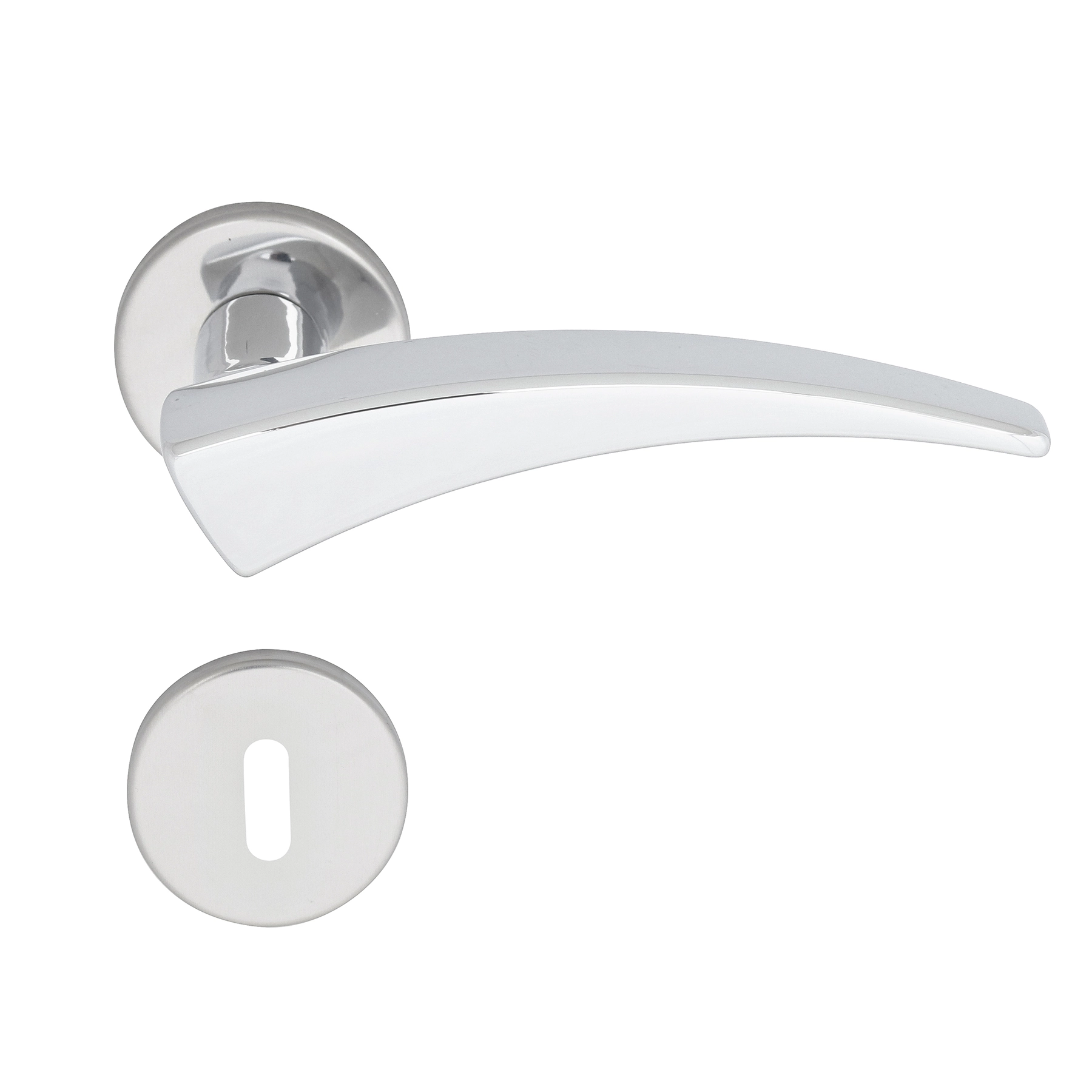 Fechadura Pado para Porta Interna Cromado 55mm Chave Simples Esplendore