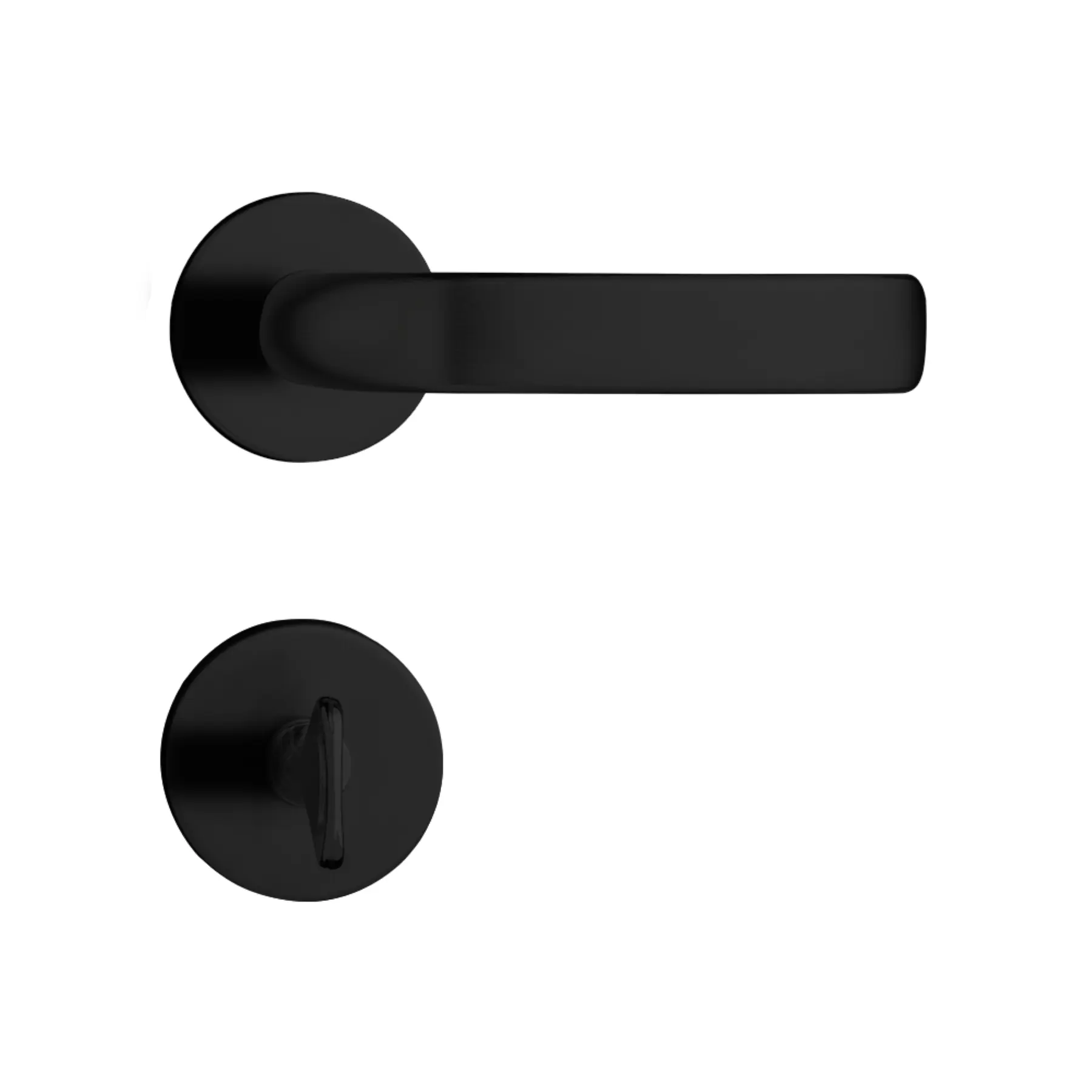 Fechadura para Porta do Banheiro Pado Concept 413 Preto 40mm Inox Chave Simples
