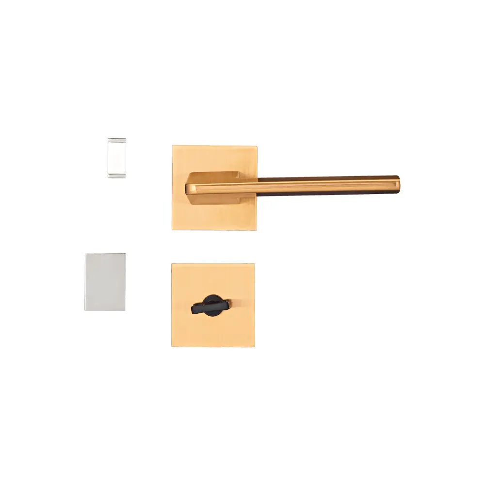 Fechadura Sara Red Gold Escovado Para Banheiro