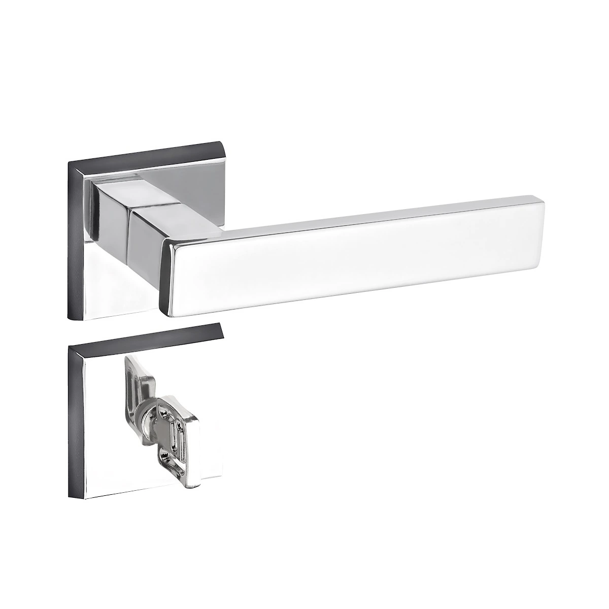 Fechadura Retro Banheiro 40mm Roseta Cromada Rq3 411-40pb Cr Pado