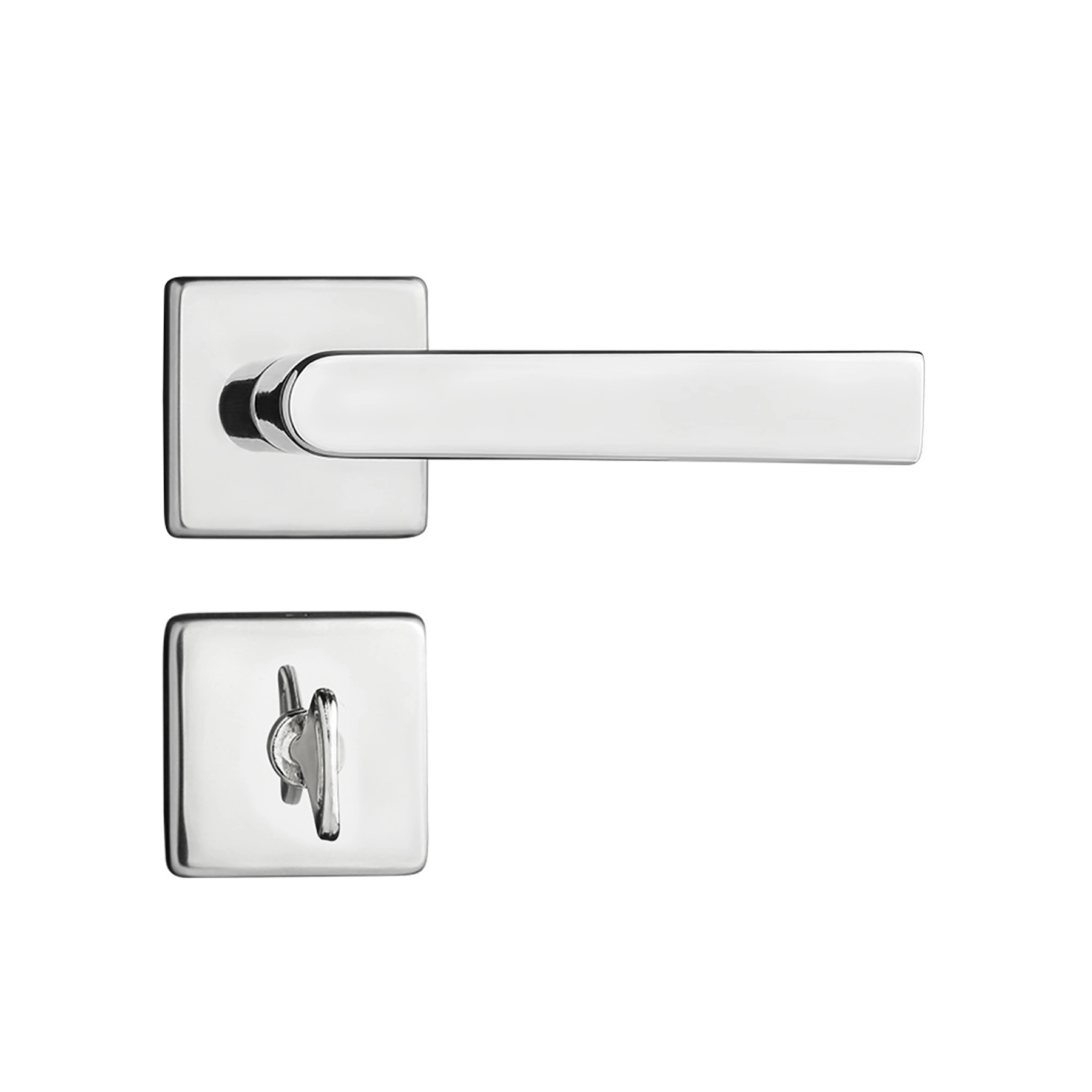 Fechadura para Porta do Banheiro Pado Concept Cromado 40mm Aço Inox Chave Simples