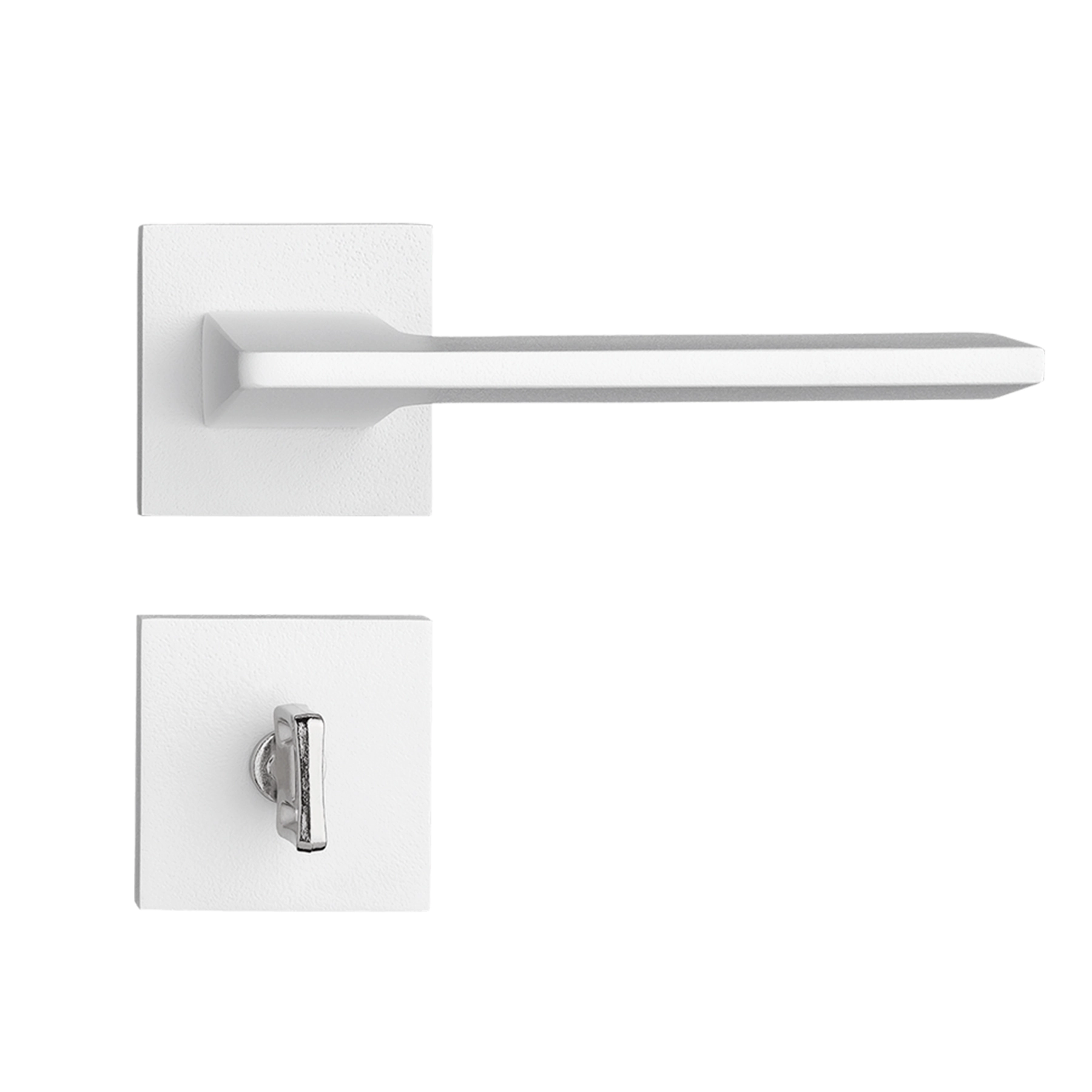 Fechadura Pado para Porta do Banheiro Branco 55mm Chave Simples Sara