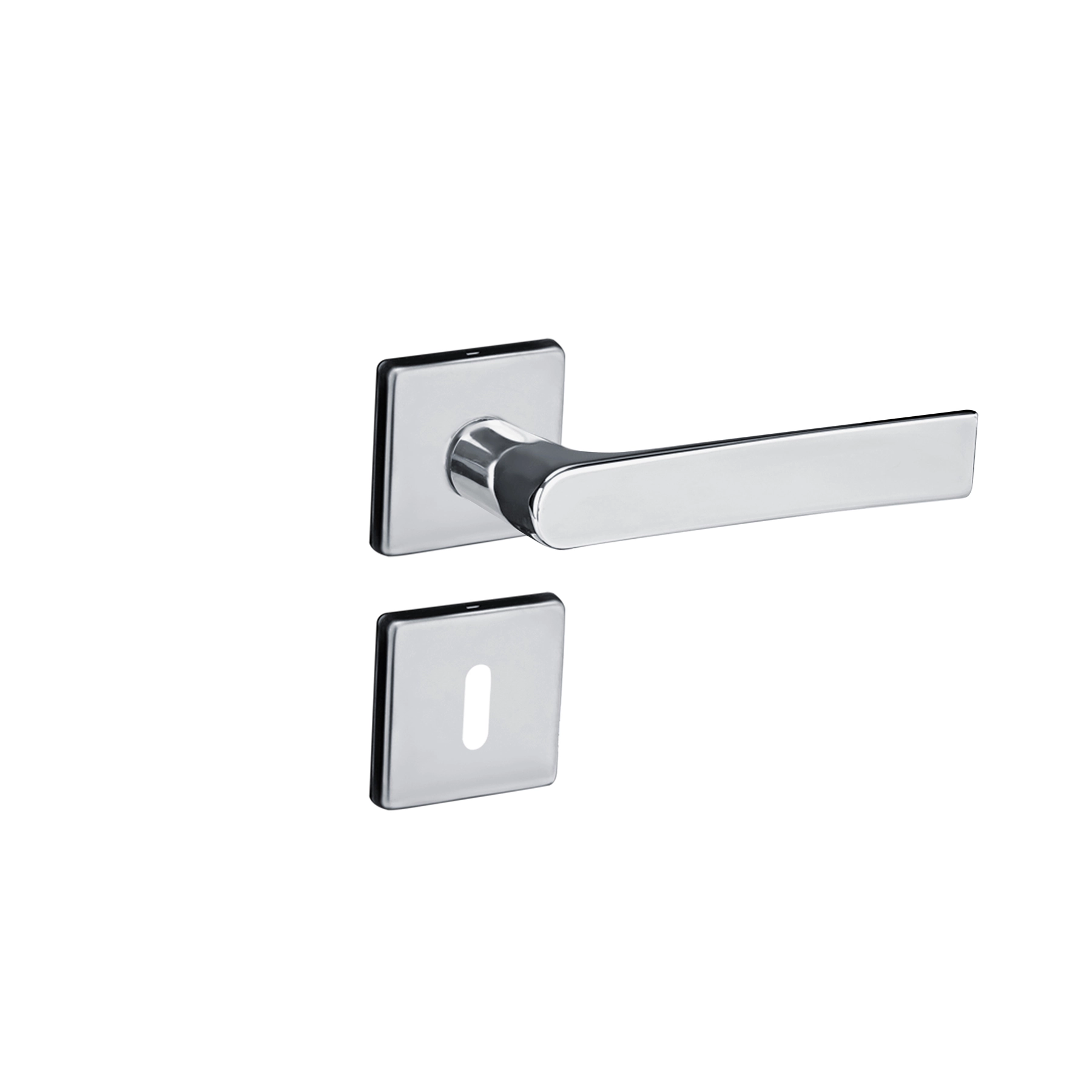 Fechadura para Porta Interna Pado Concept Cromado 40mm Aço Inox Chave Simples
