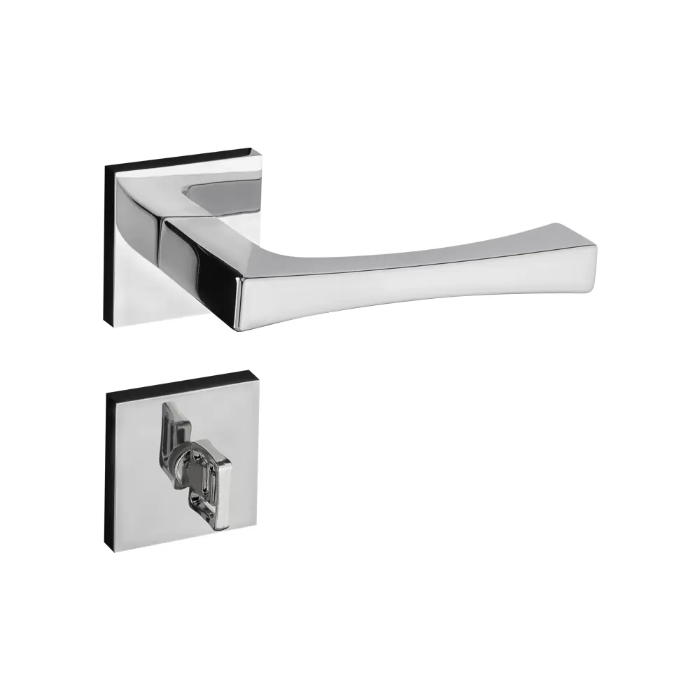 Fechadura Banheiro Pado Vivaldi 40mm Cromada Roseta Quadrada 885-40 Banheiro / Wc