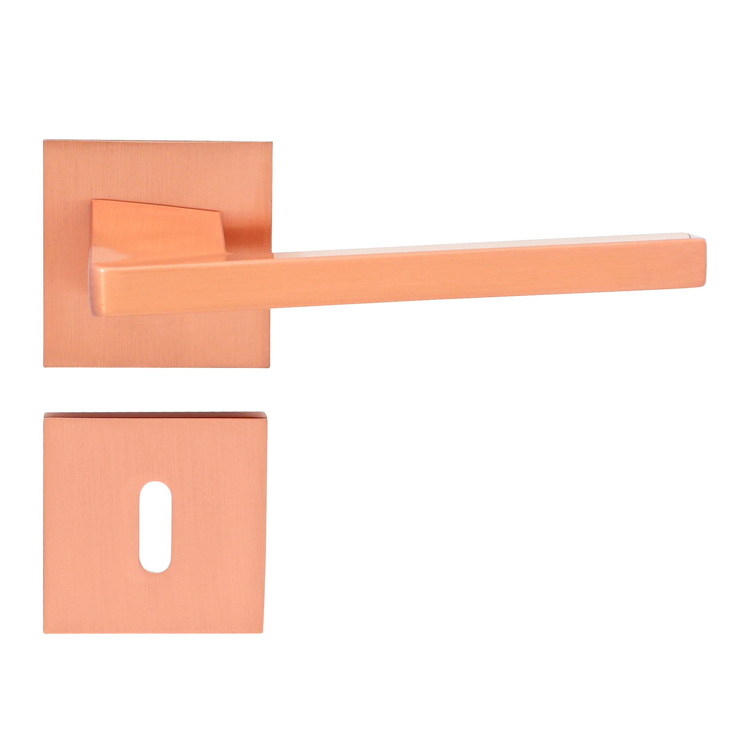 Fechadura Pado para Porta Interna Rose Gold 55mm Chave Simples Karli