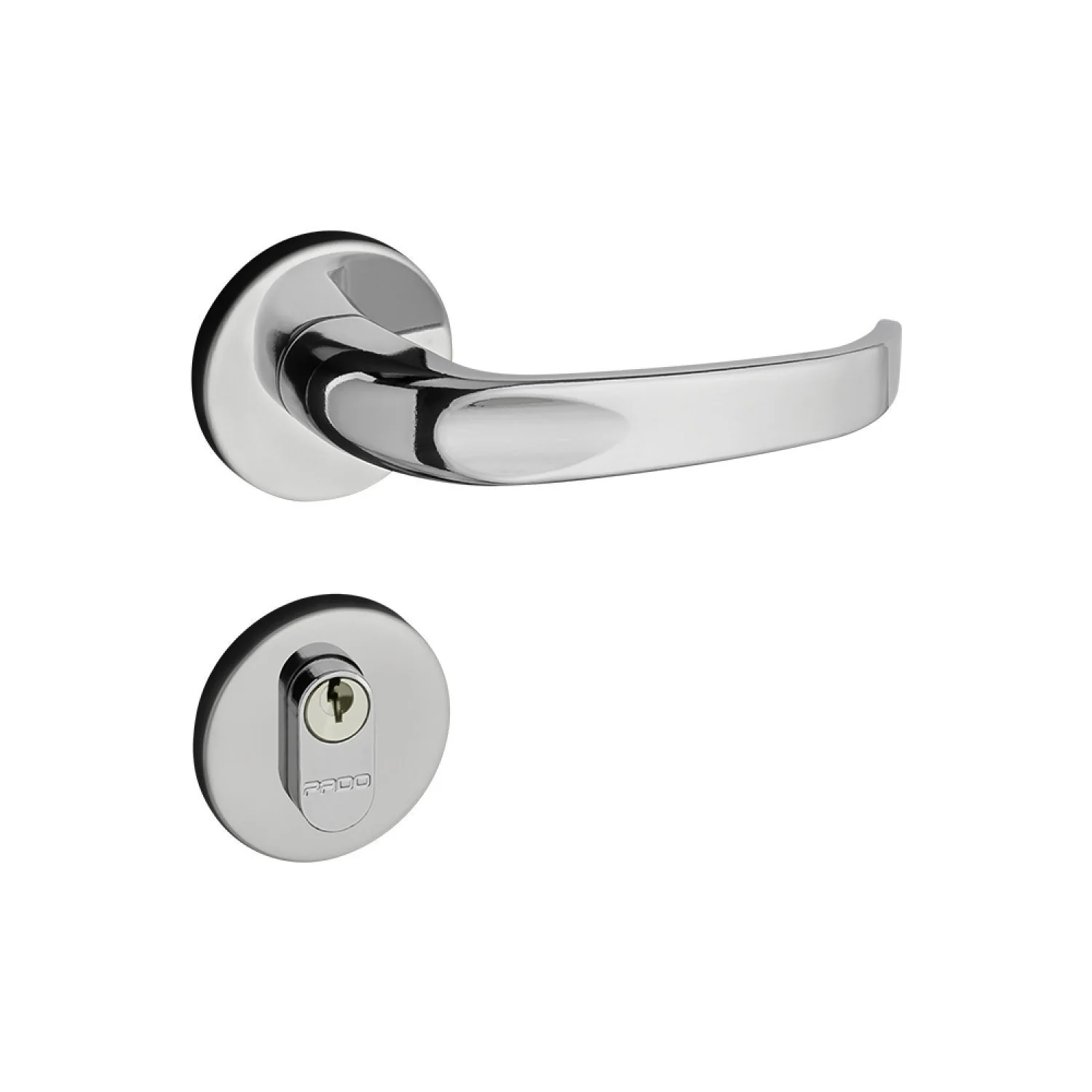 Fechadura 415 Com Roseta Cromado Externa Cromado
