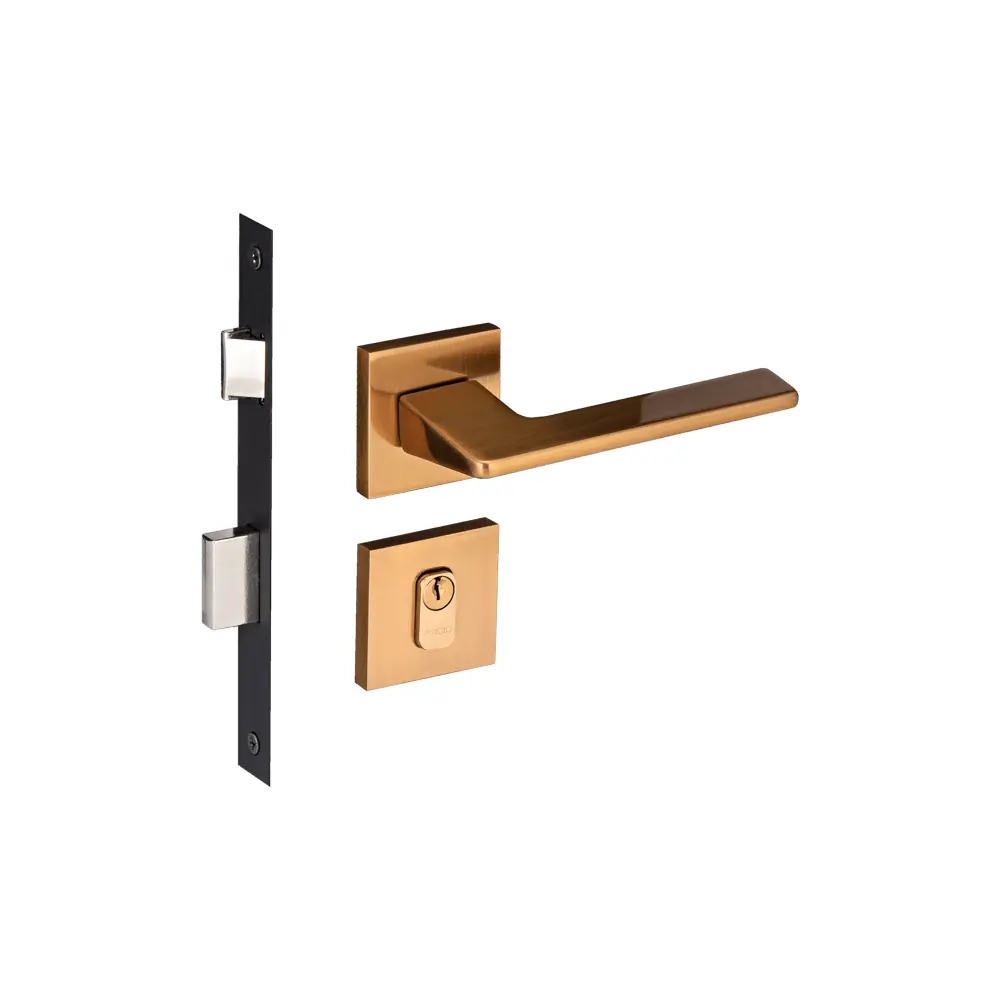 Fechadura Sara Red Gold Escovado Externa