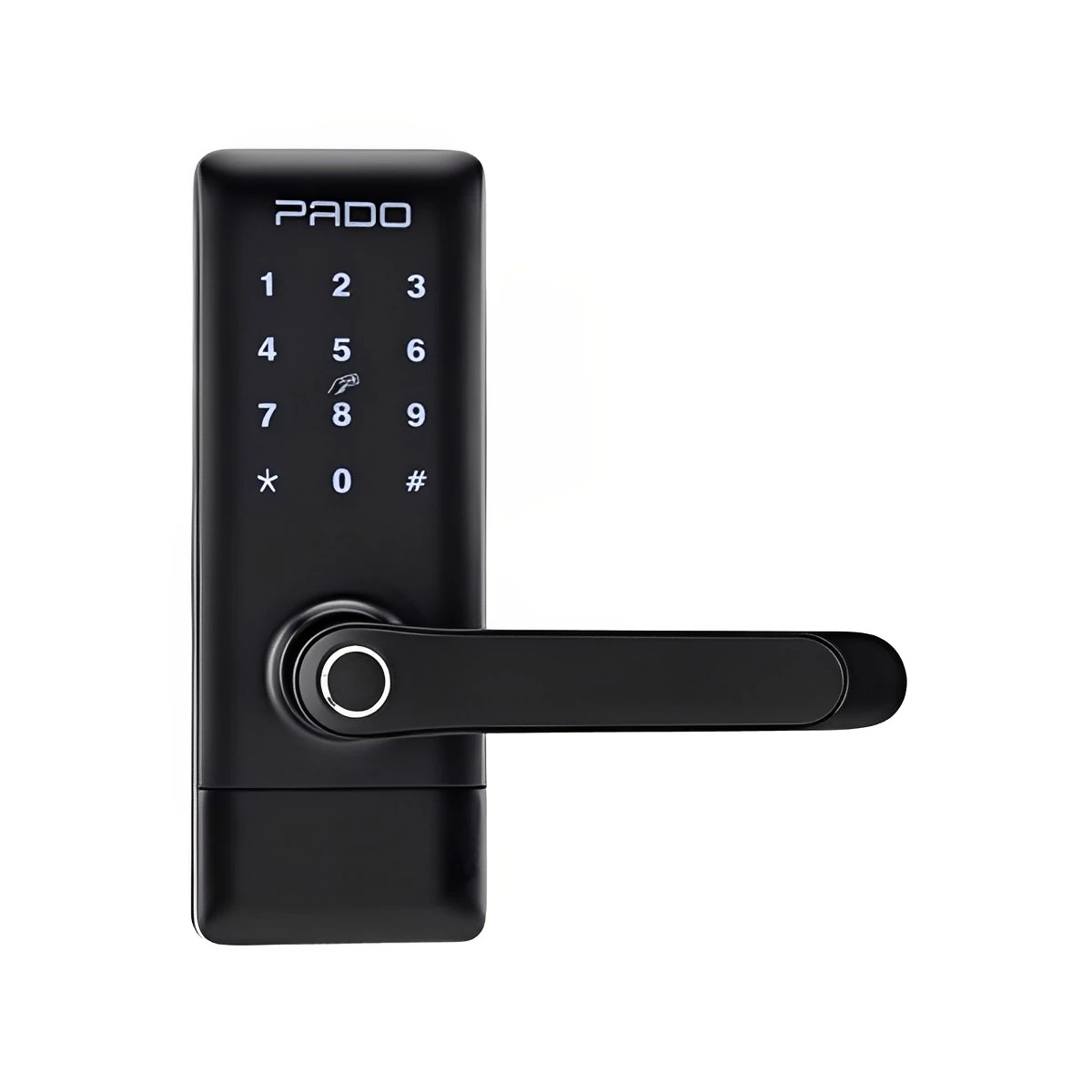 Fechadura Digital Fde-300w Biométrica Cartão Sem Gateway Preto - Pado
