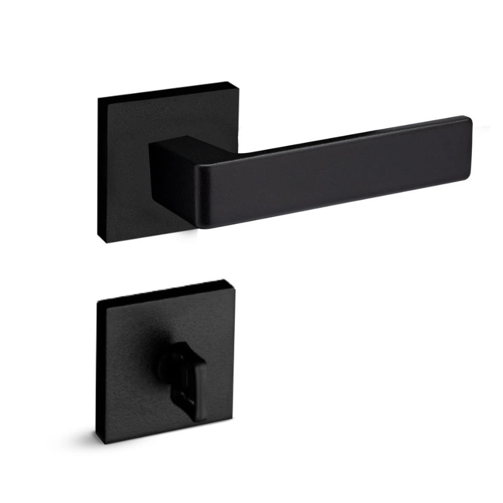 Fechadura Modena Banheiro 529-55pb Rq2 Ept Preto Textura 55mm Pado
