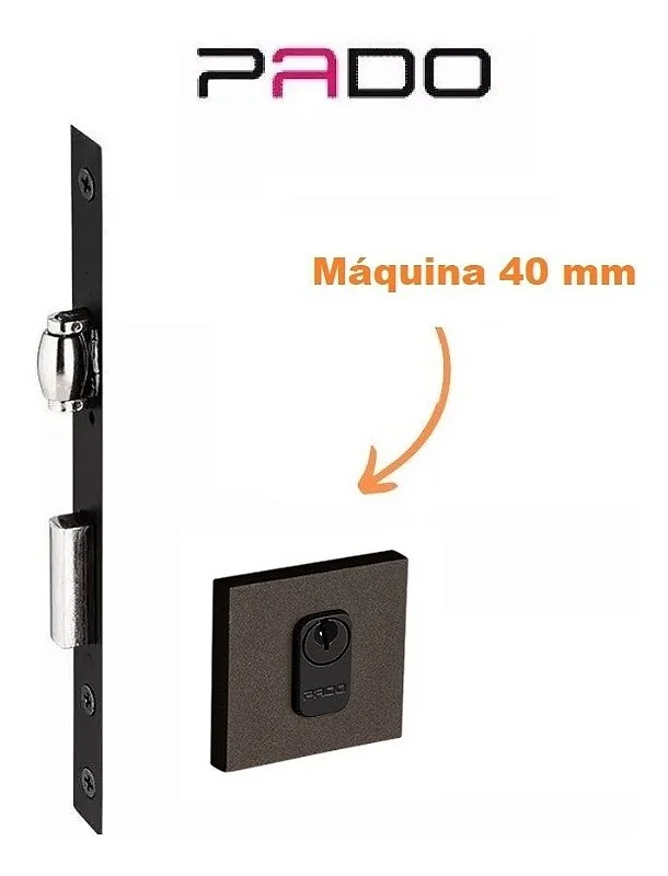 Fechadura Rolete Porta Pivotante Pado Corten Marrom 40mm 453