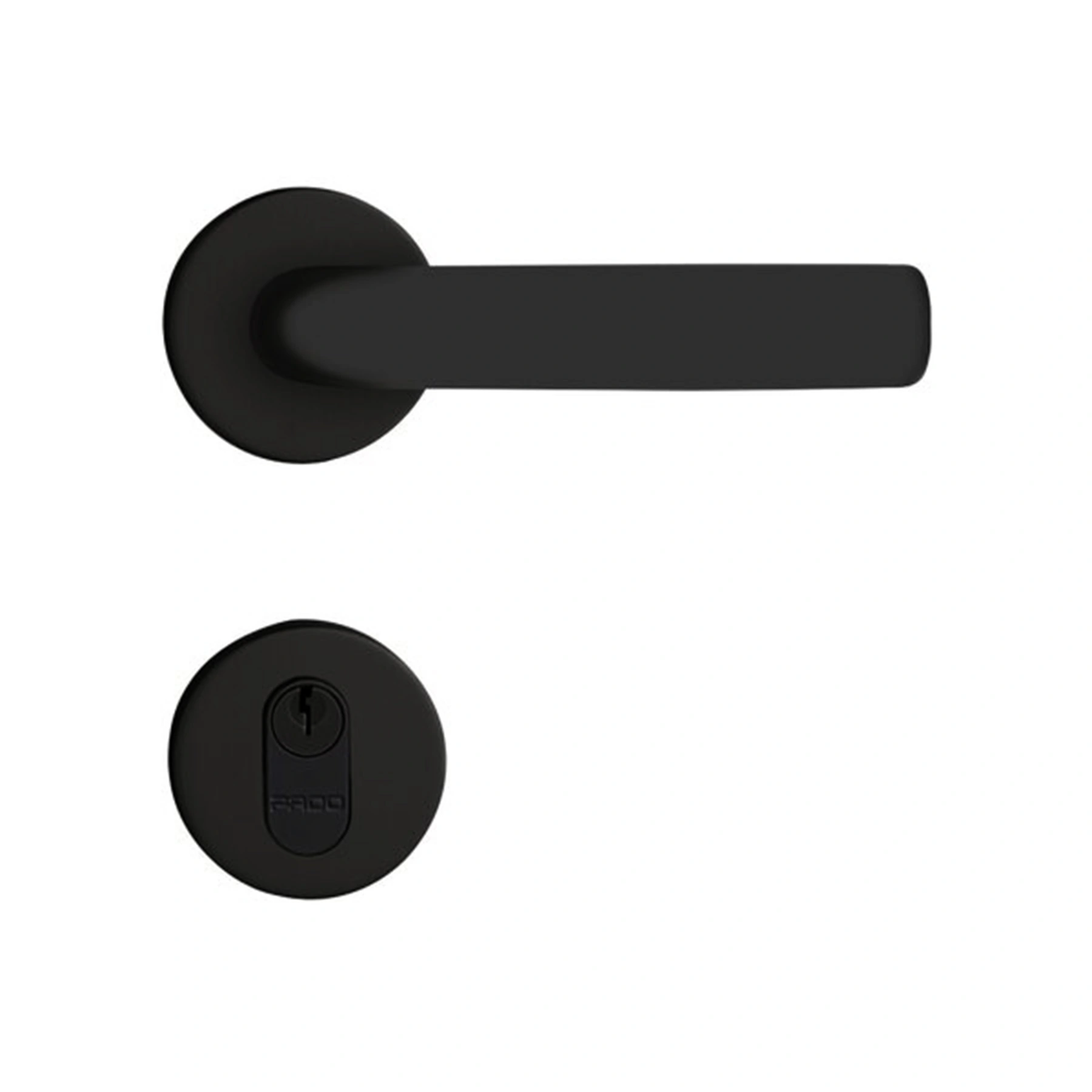 Fechadura para Porta de Entrada Pado Concept 413 Preto 40mm Inox Chave Simples