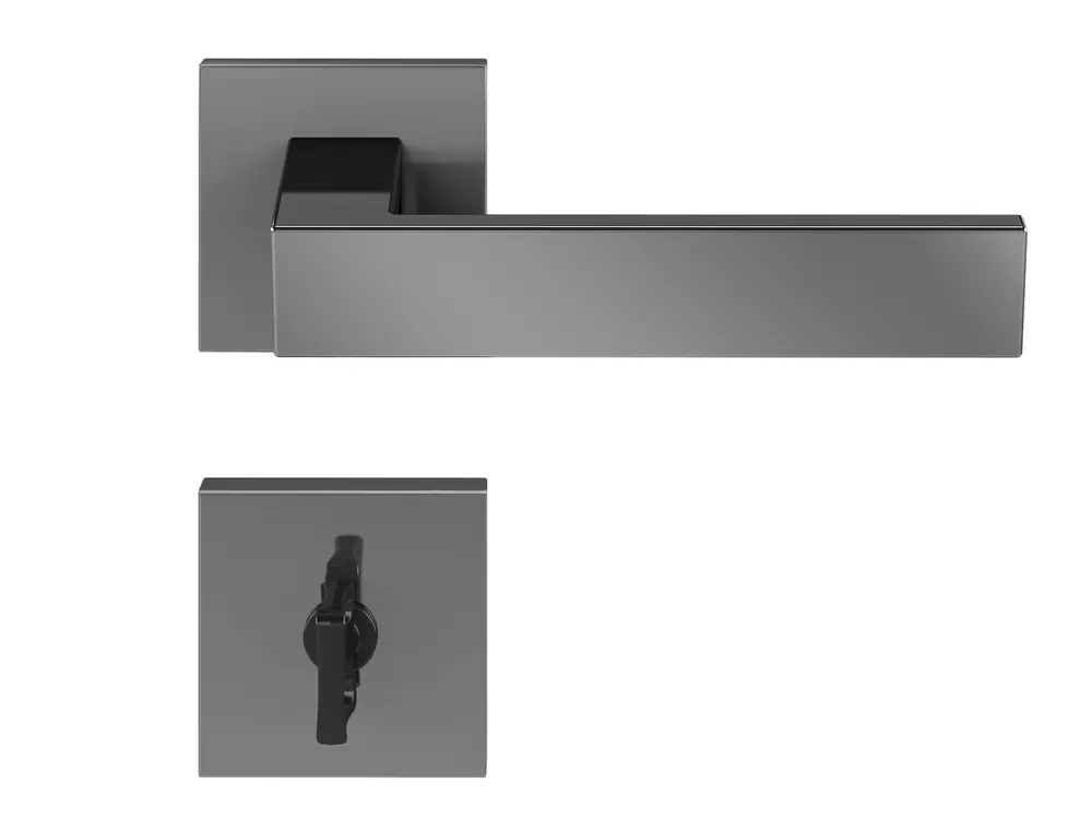 Fechadura Beethoven Grafite Polido Para Banheiro